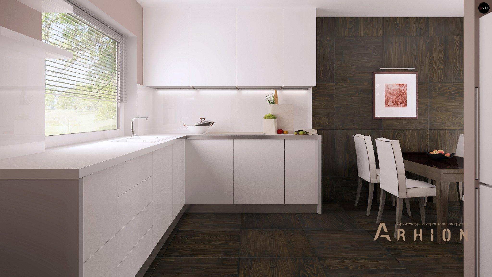 5. Проект одноэтажного дома в канадском стиле с двускатной кровлей, Z66, площадью - 154 кв c мансардой, терассой