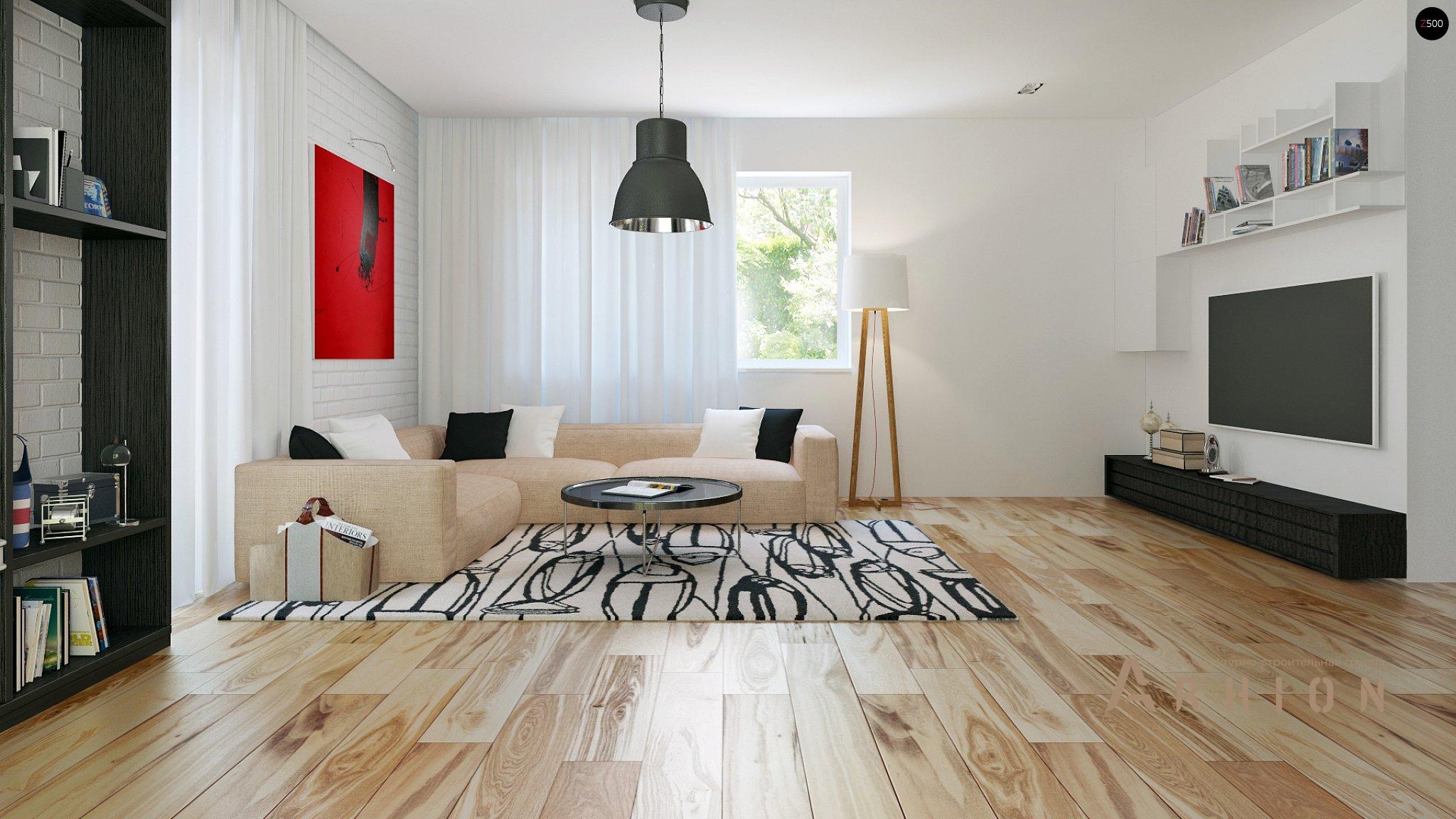 2. Проект одноэтажного дома в европейском стиле с двускатной кровлей, Z89, площадью - 139 кв c мансардой, терассой, балконом, эркером