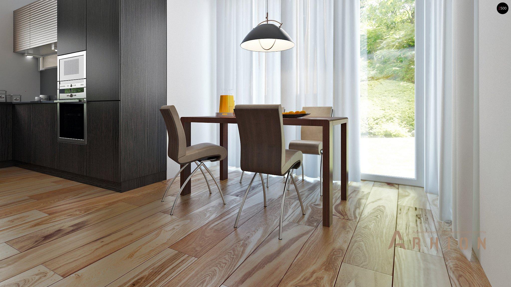 4. Проект одноэтажного дома в европейском стиле с двускатной кровлей, Z89, площадью - 139 кв c мансардой, терассой, балконом, эркером