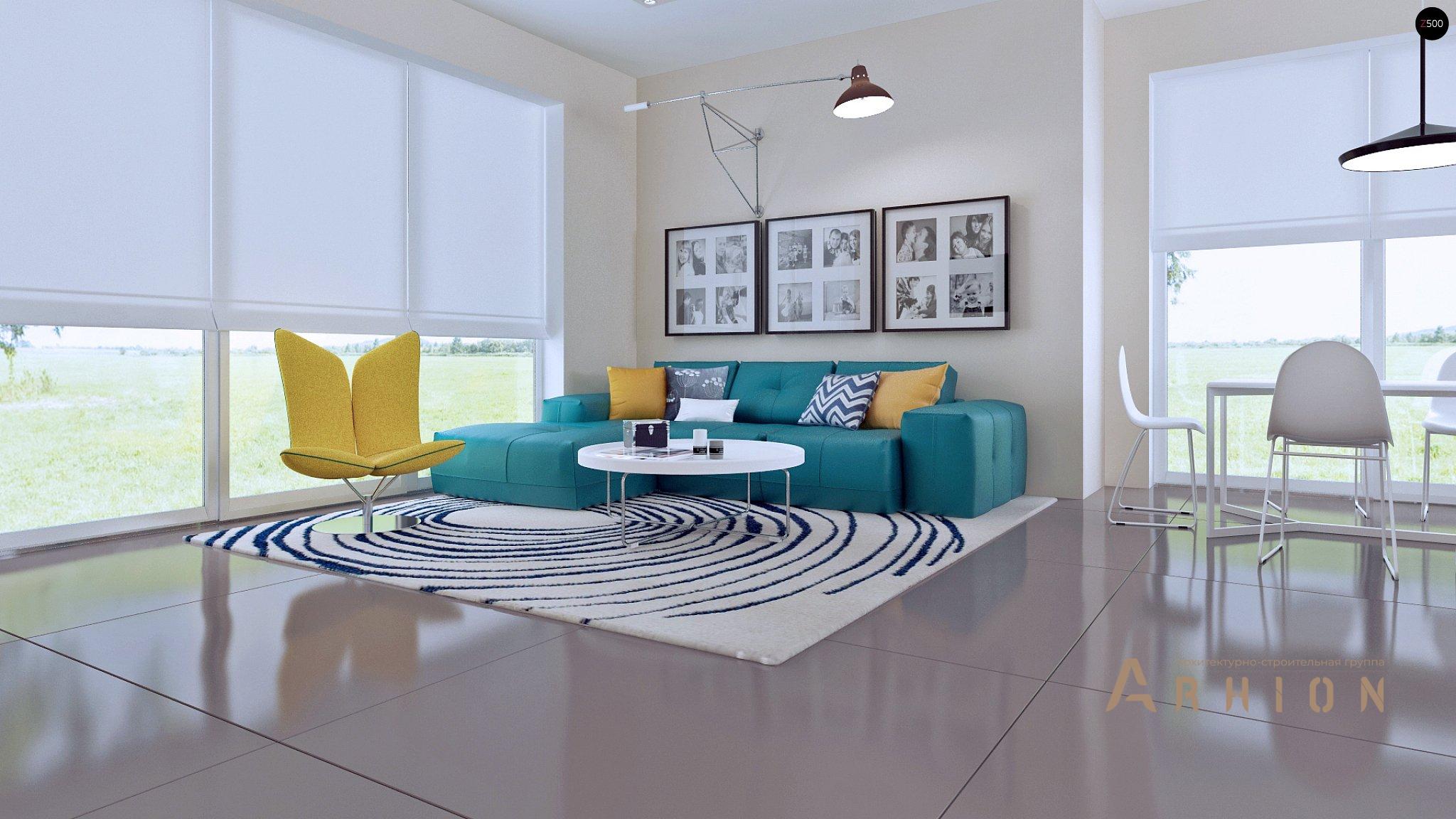 2. Проект одноэтажного дома в канадском стиле с двускатной кровлей, Z92, площадью - 147 кв c мансардой, терассой, балконом