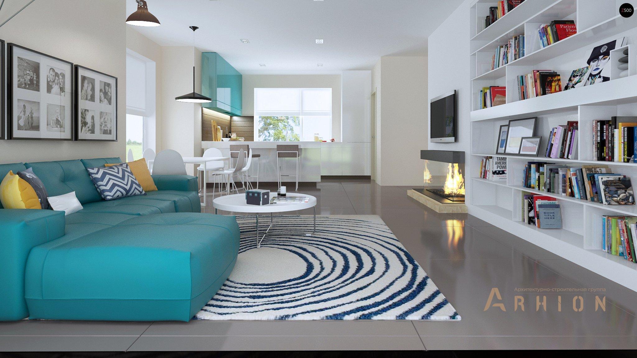 3. Проект одноэтажного дома в канадском стиле с двускатной кровлей, Z92, площадью - 147 кв c мансардой, терассой, балконом