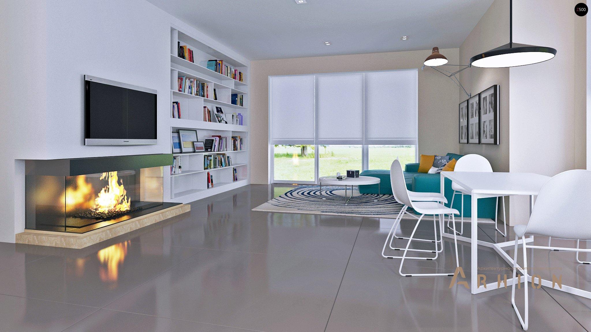 4. Проект одноэтажного дома в канадском стиле с двускатной кровлей, Z92, площадью - 147 кв c мансардой, терассой, балконом