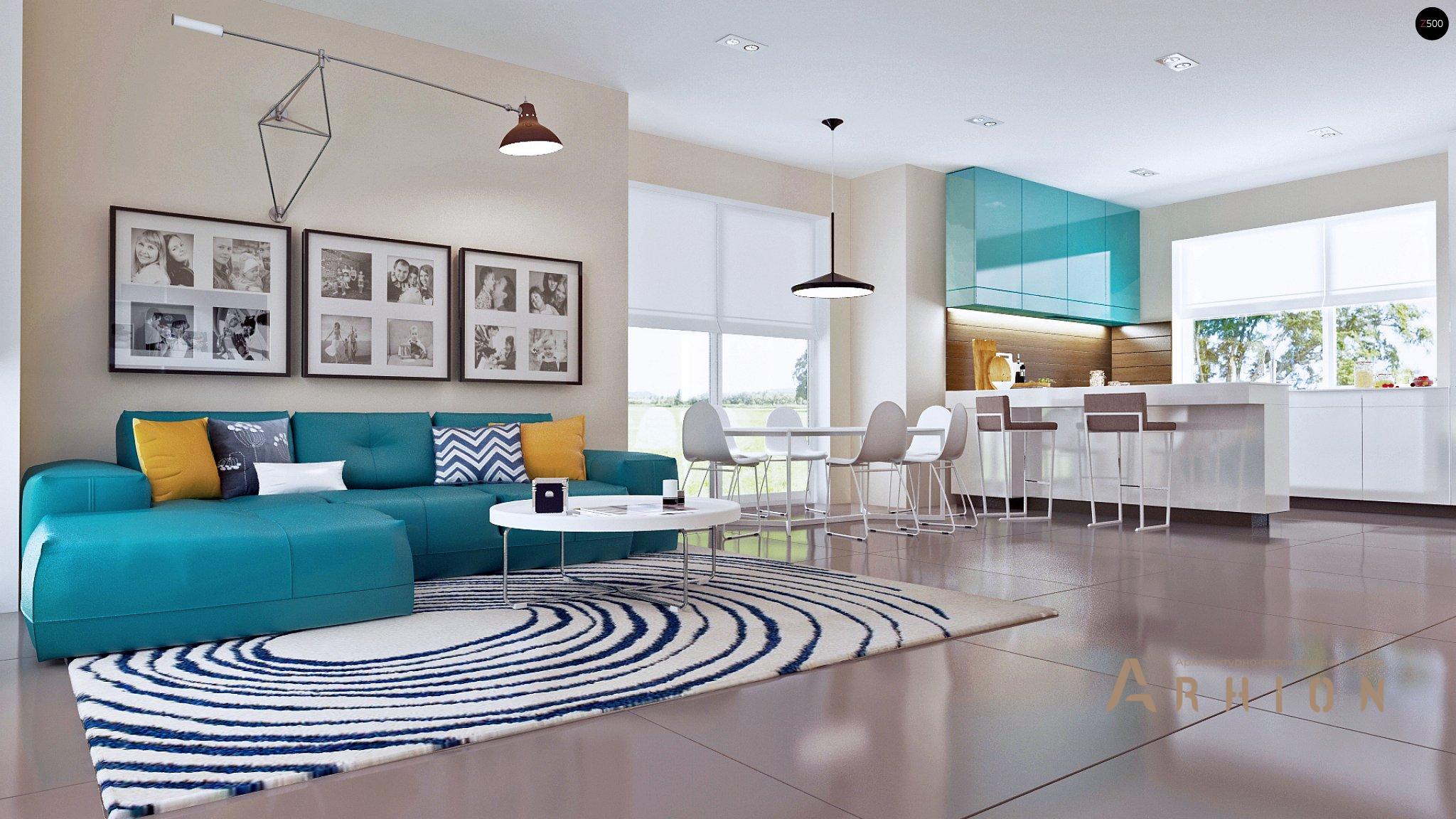 5. Проект одноэтажного дома в канадском стиле с двускатной кровлей, Z92, площадью - 147 кв c мансардой, терассой, балконом