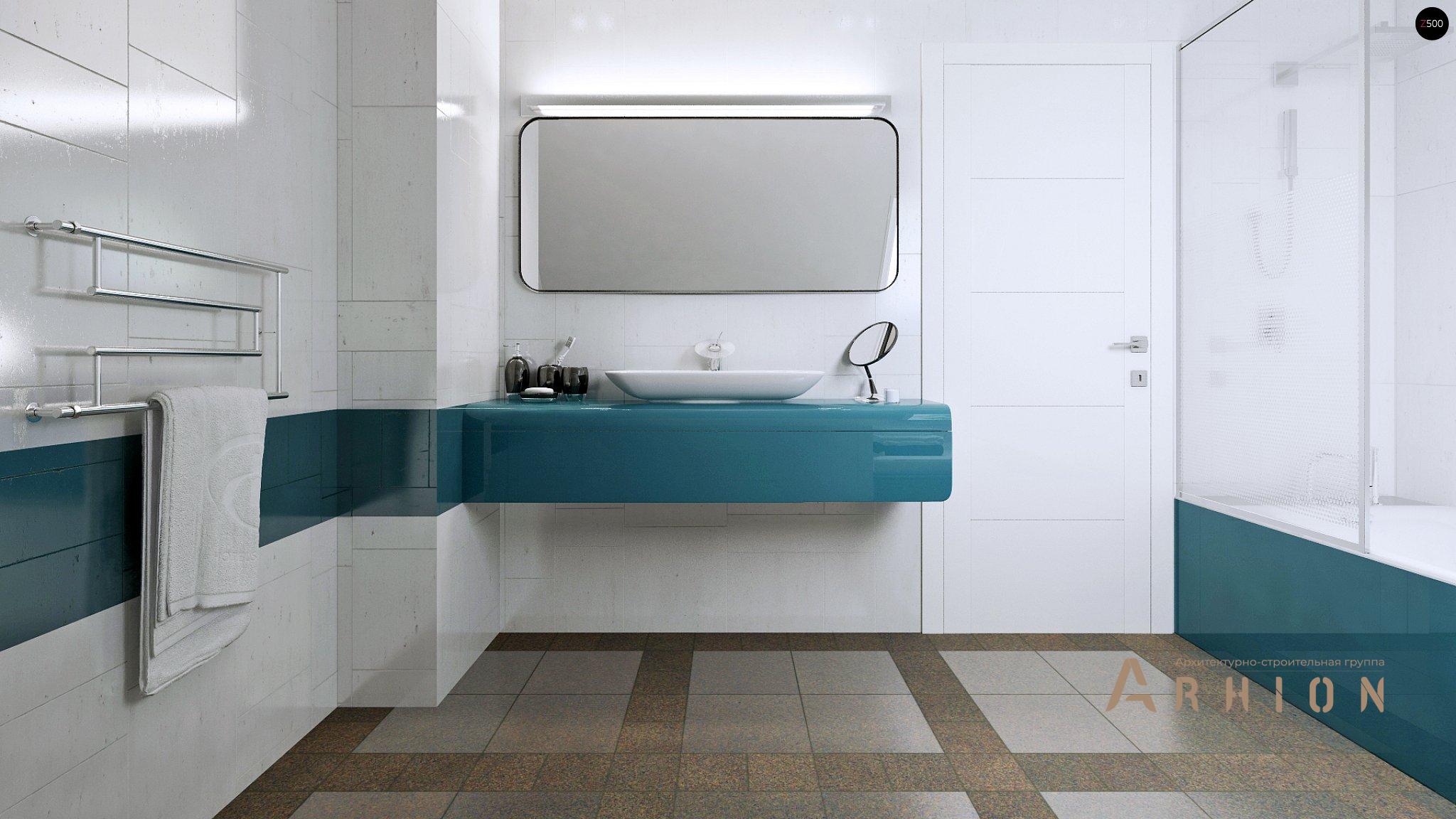 9. Проект одноэтажного дома в канадском стиле с двускатной кровлей, Z92, площадью - 147 кв c мансардой, терассой, балконом