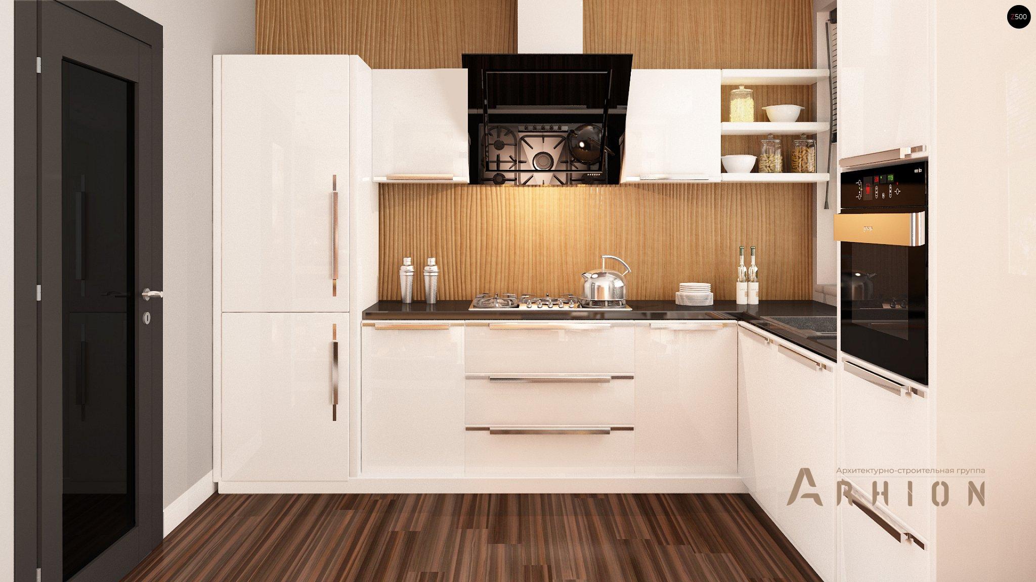 6. Проект одноэтажного дома в европейском стиле с двускатной кровлей, Z99, площадью - 127 кв c мансардой, терассой, балконом, эркером