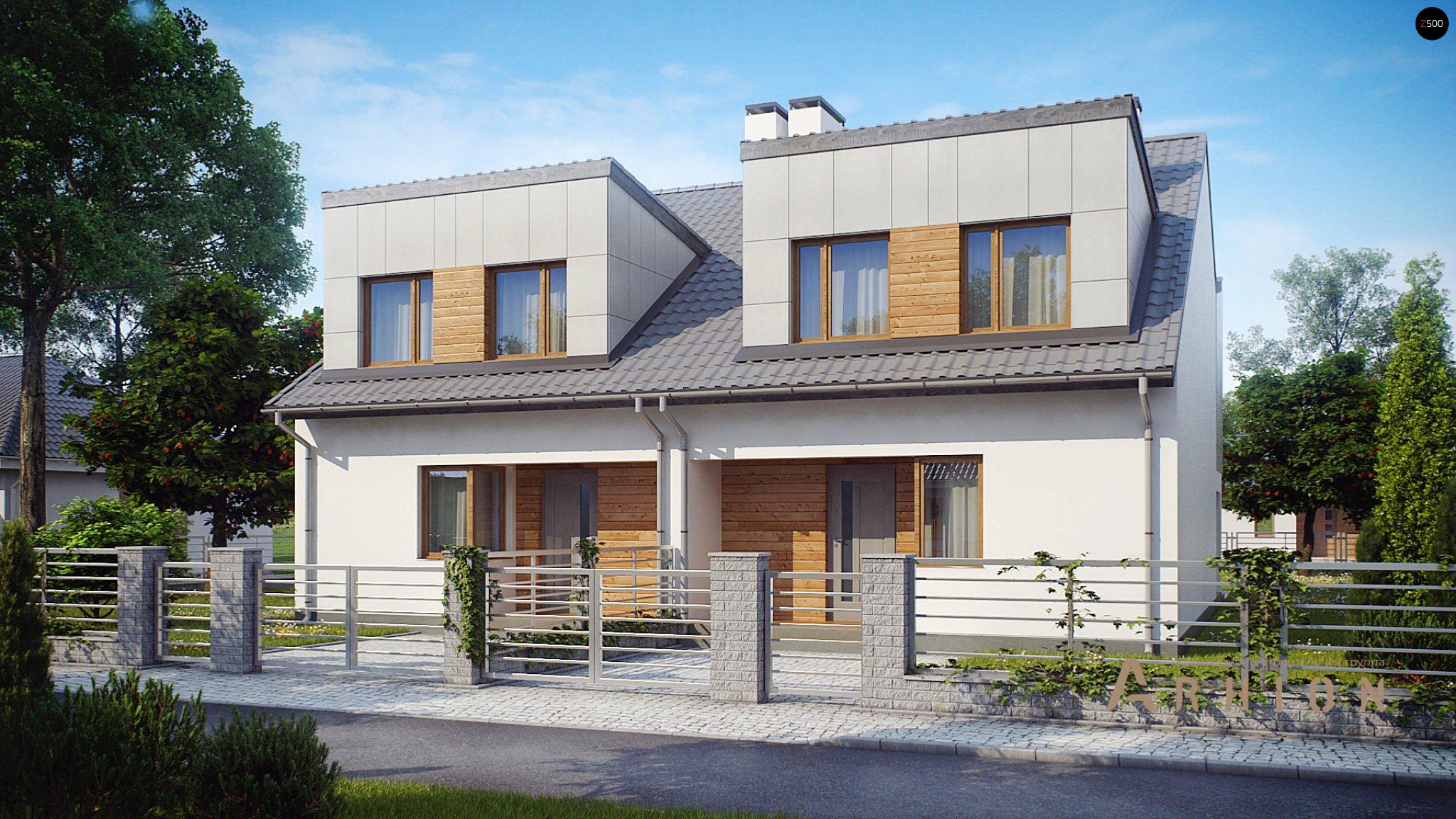 1. Проект одноэтажного дома в европейском стиле с многоскатной кровлей, Zb7, площадью - 273 кв c мансардой, терассой