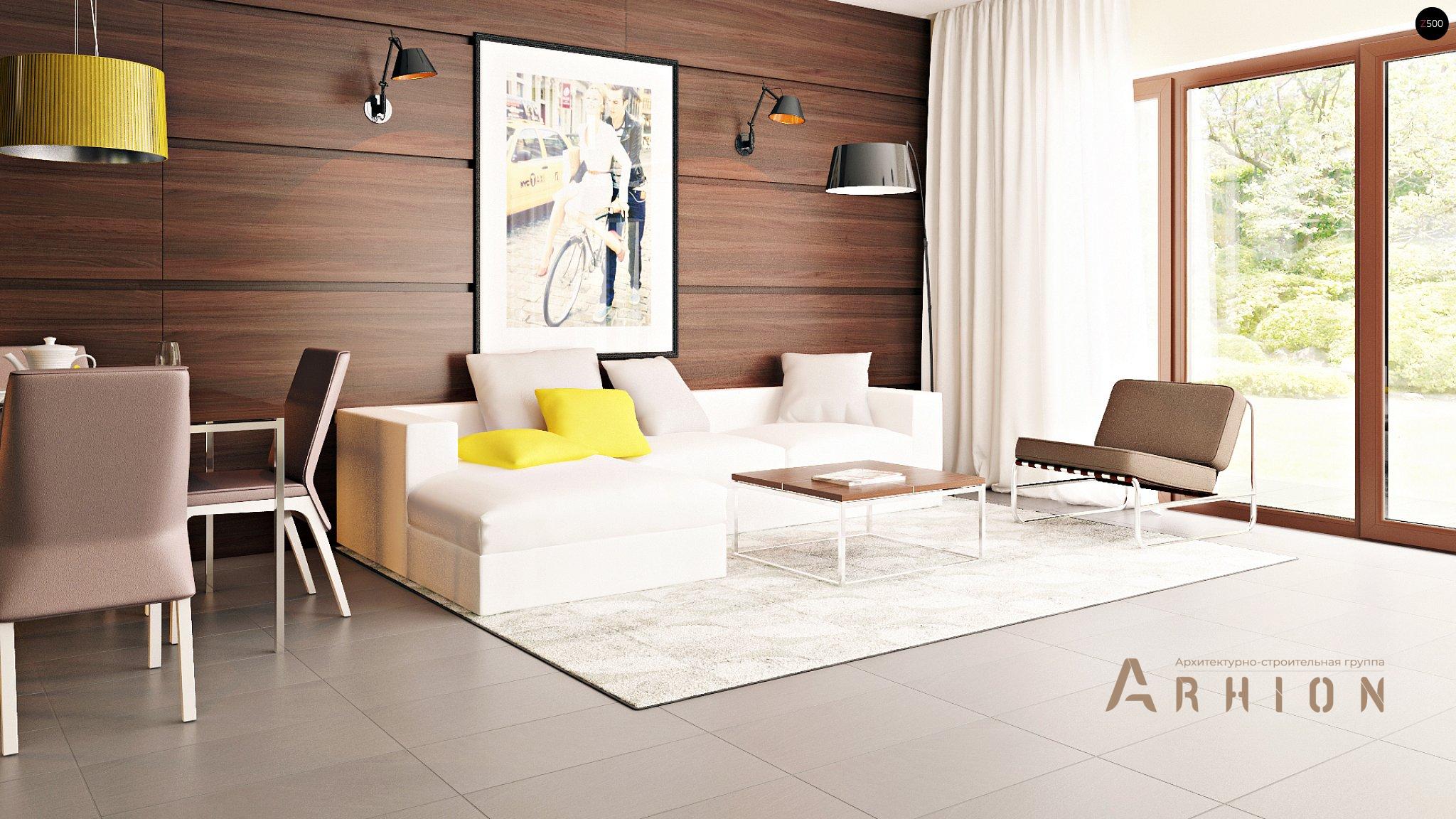 2. Проект одноэтажного дома в европейском стиле с многоскатной кровлей, Zb7, площадью - 273 кв c мансардой, терассой