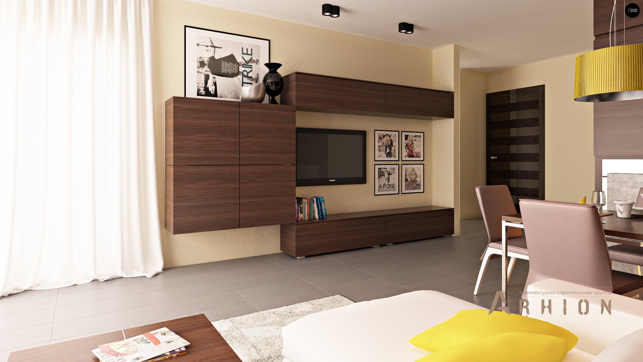 4. Проект одноэтажного дома в европейском стиле с многоскатной кровлей, Zb7, площадью - 273 кв c мансардой, терассой