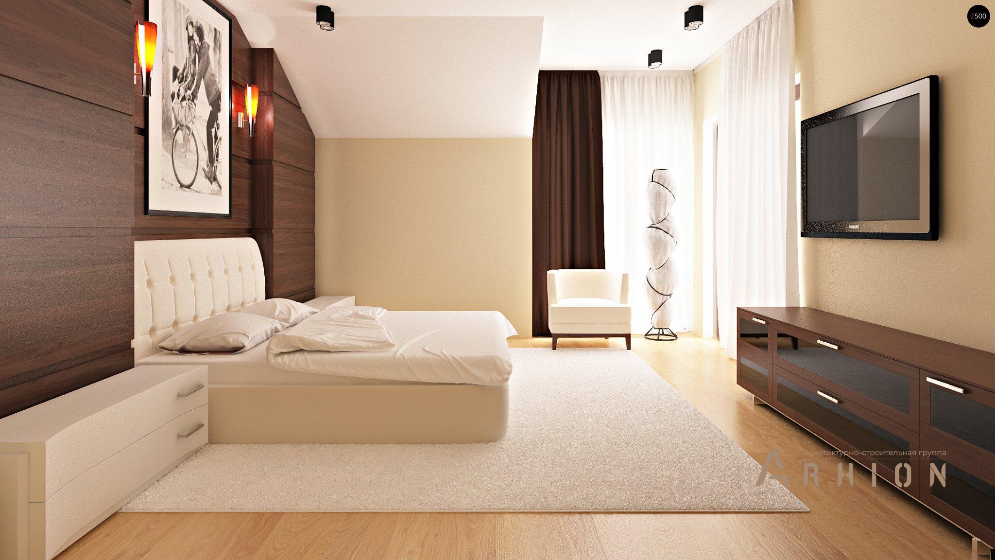 9. Проект одноэтажного дома в европейском стиле с многоскатной кровлей, Zb7, площадью - 273 кв c мансардой, терассой