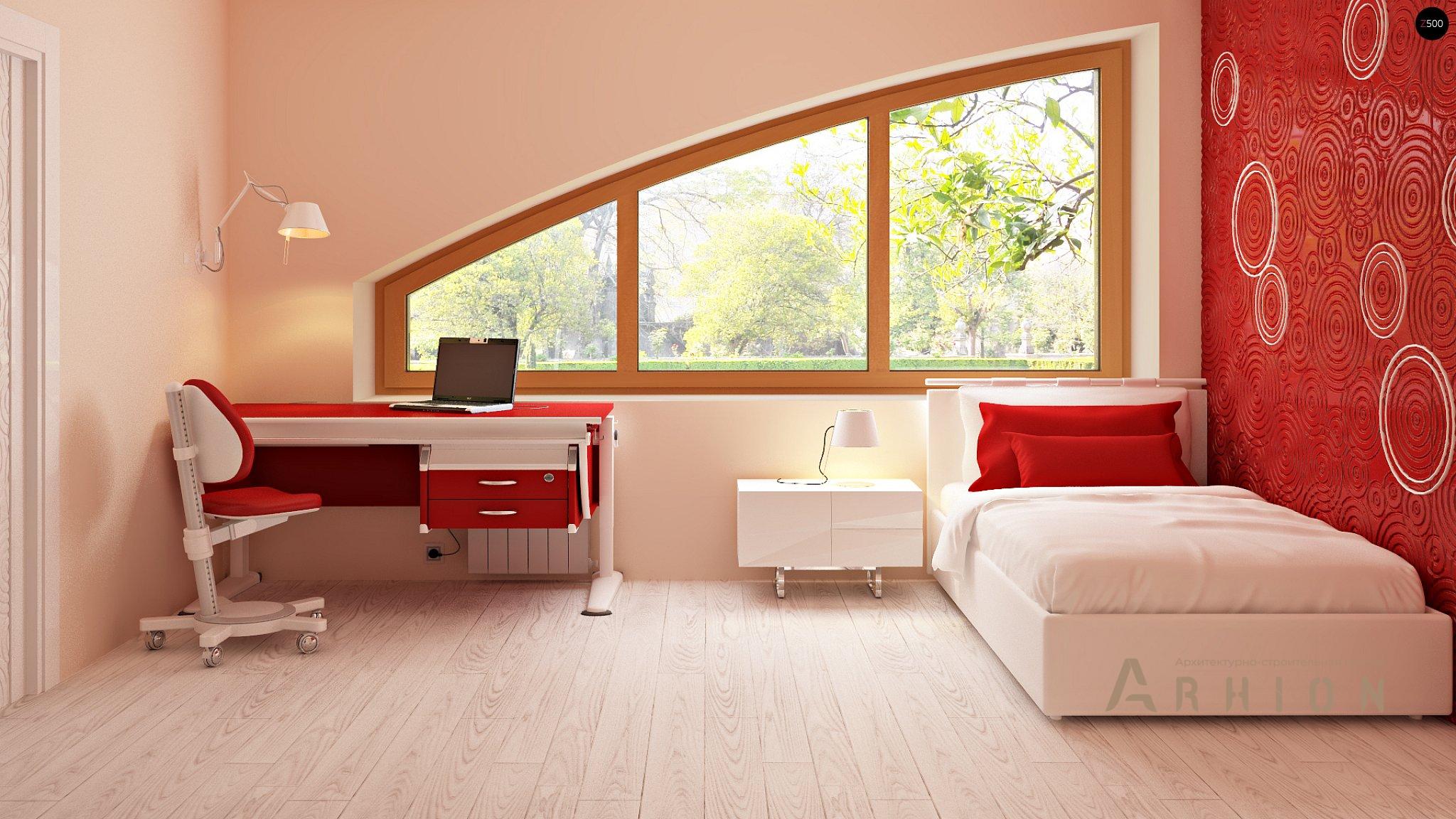 6. Проект одноэтажного дома в современном стиле с многоскатной кровлей, Zr1, площадью - 509 кв c мансардой, терассой, балконом, гаражом