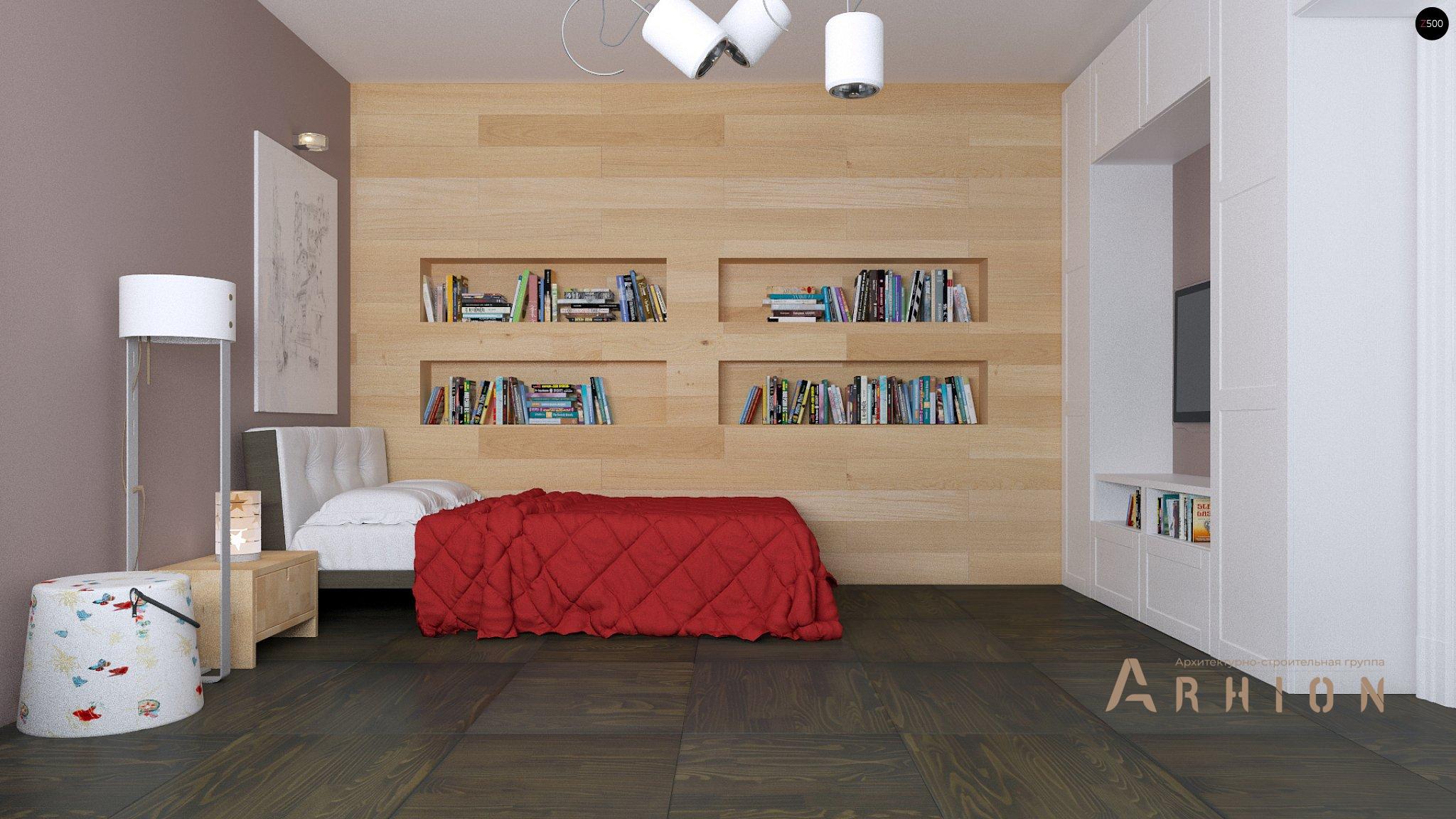 9. Проект одноэтажного дома в современном стиле с многоскатной кровлей, Zr5, площадью - 466 кв c мансардой, терассой, гаражом