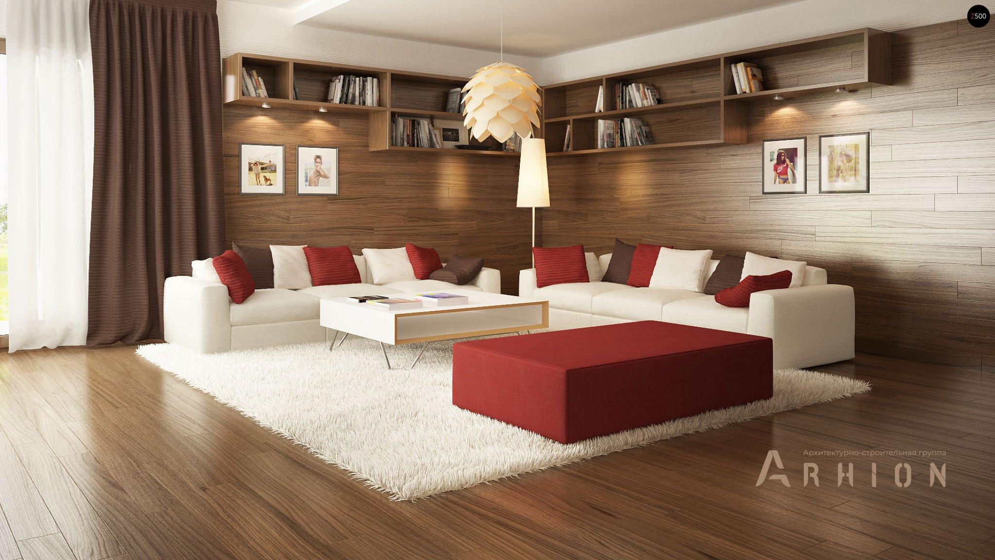 2. Проект одноэтажного дома в стиле хай-тек с плоской кровлей , Zx101, площадью - 159 кв c терассой