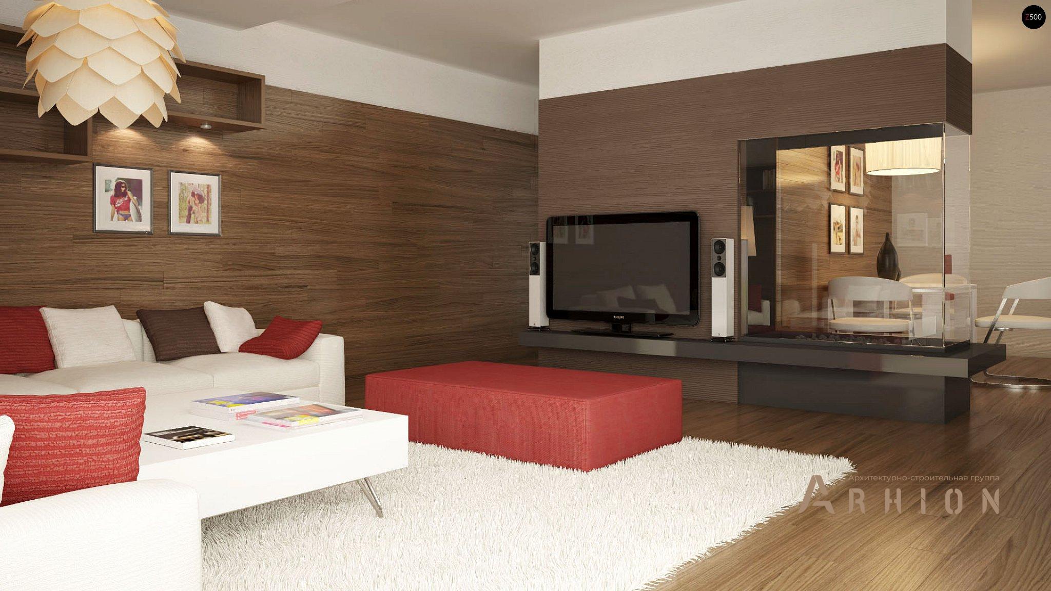 3. Проект одноэтажного дома в стиле хай-тек с плоской кровлей , Zx101, площадью - 159 кв c терассой