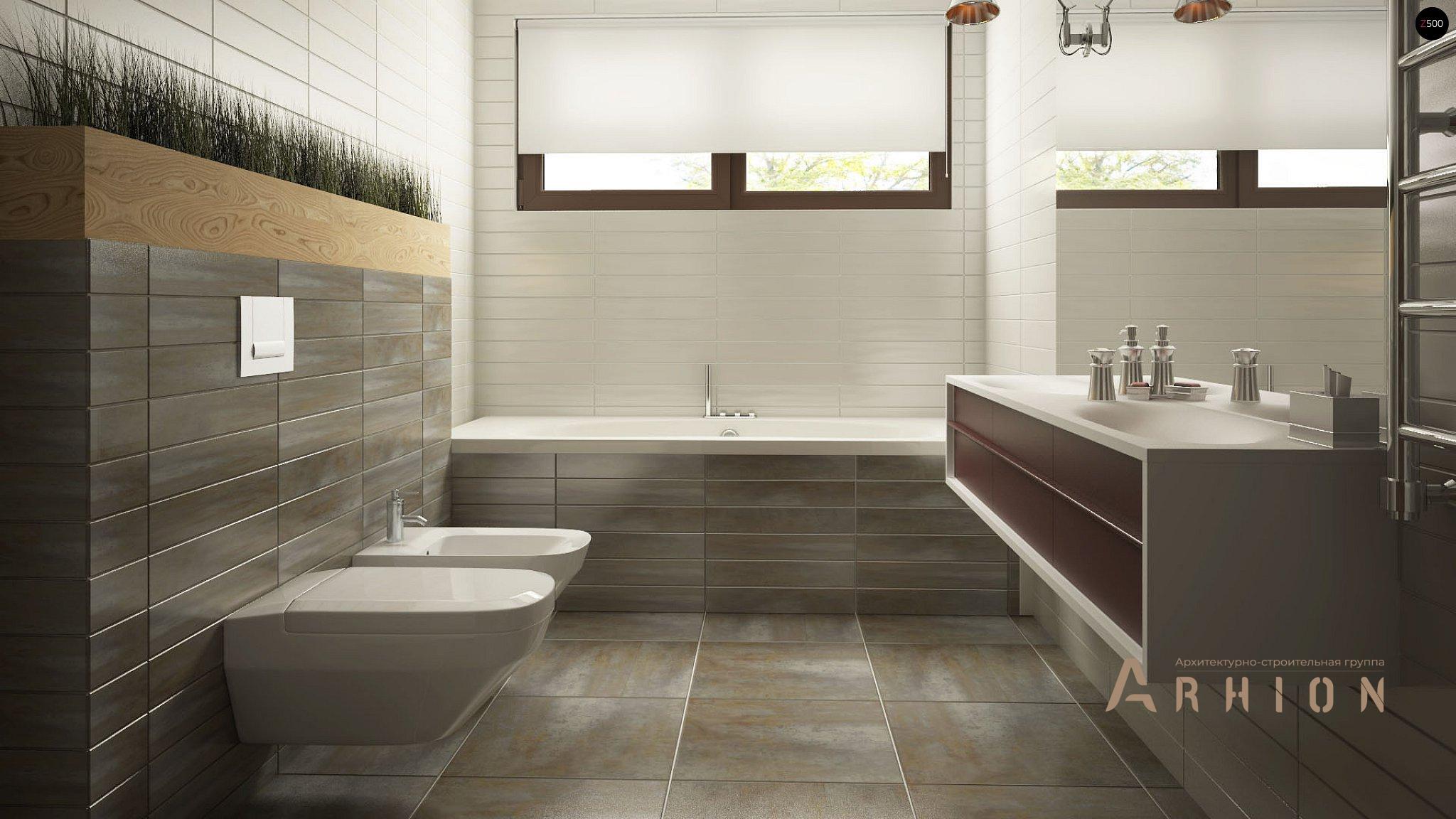 8. Проект одноэтажного дома в стиле хай-тек с плоской кровлей , Zx101, площадью - 159 кв c терассой