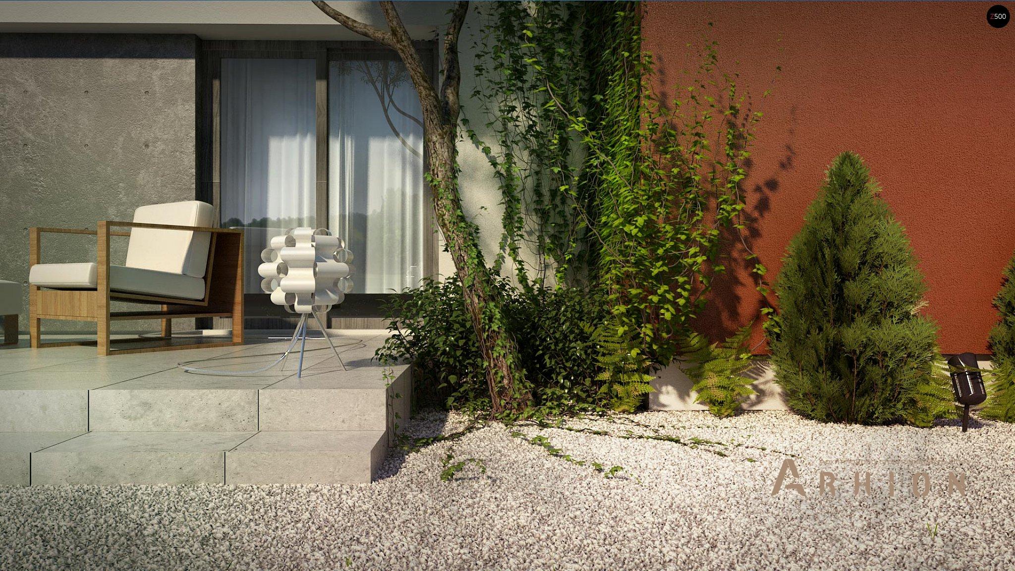 19. Проект одноэтажного дома в стиле хай-тек с плоской кровлей , Zx101, площадью - 159 кв c терассой