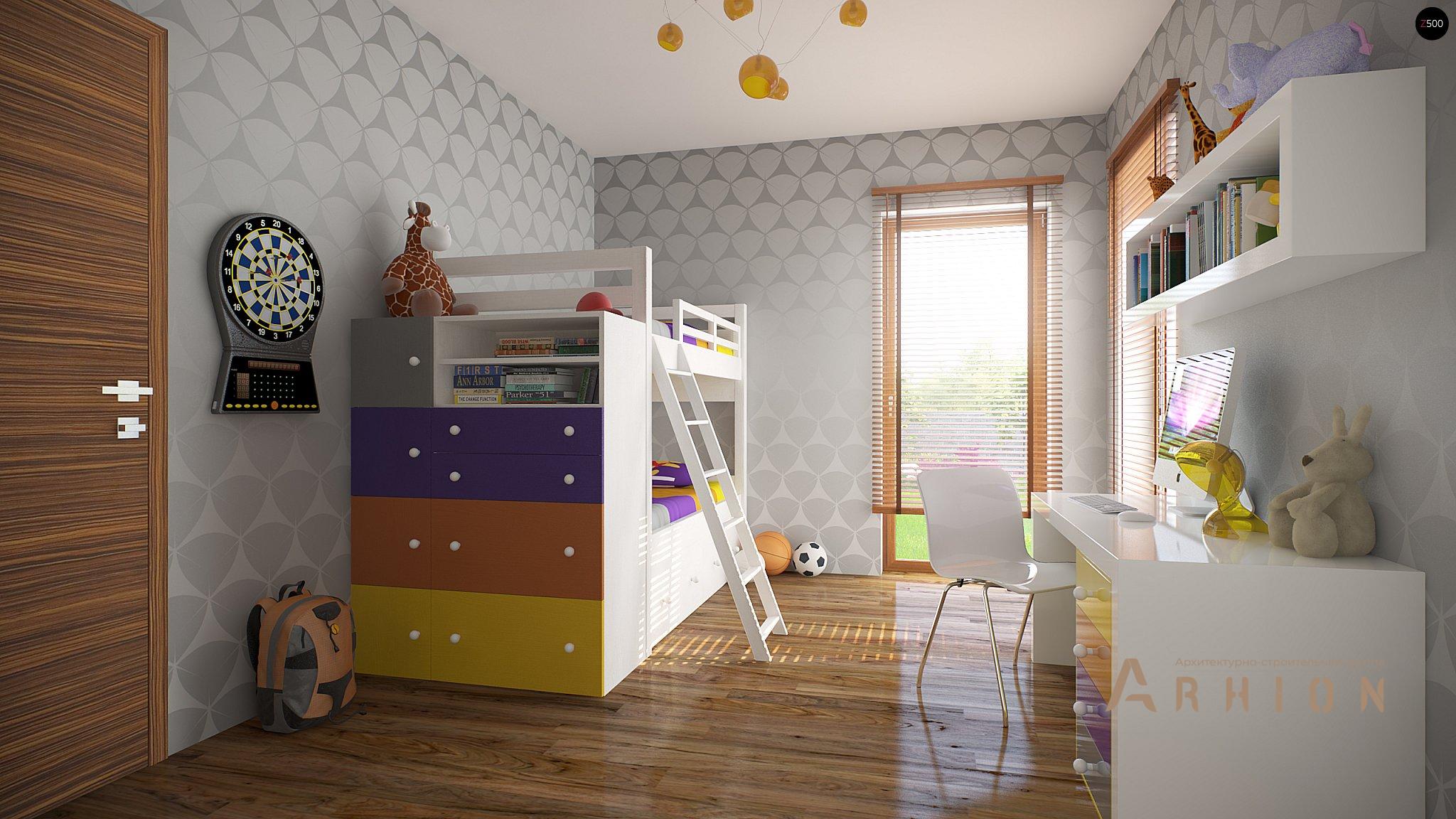 10. Проект одноэтажного дома в стиле минимализм с плоской кровлей , Zx102, площадью - 167 кв c терассой, гаражом