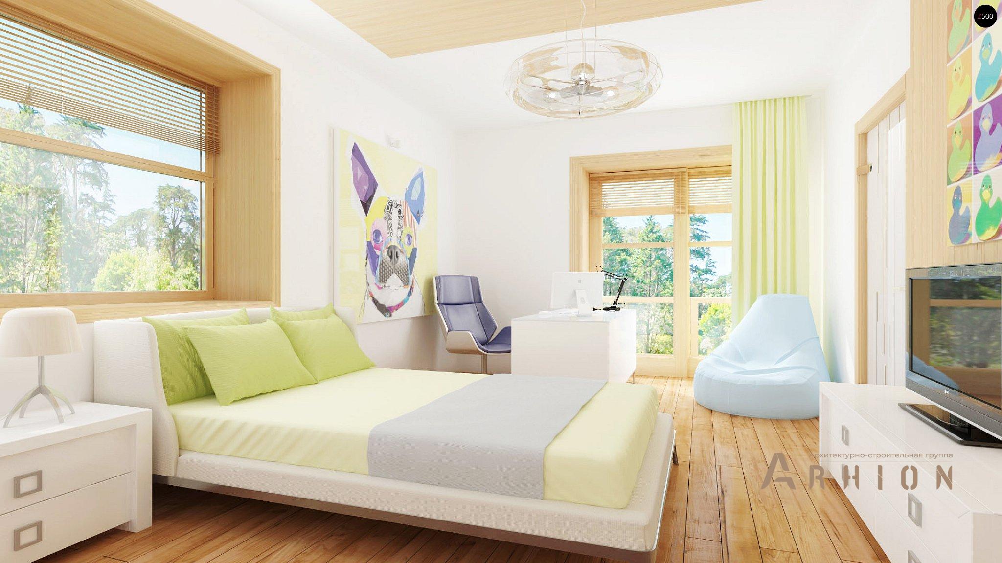 7. Проект двухэтажного дома в современном стиле с четырехскатной, Zx12, площадью - 206 кв c терассой, балконом, гаражом