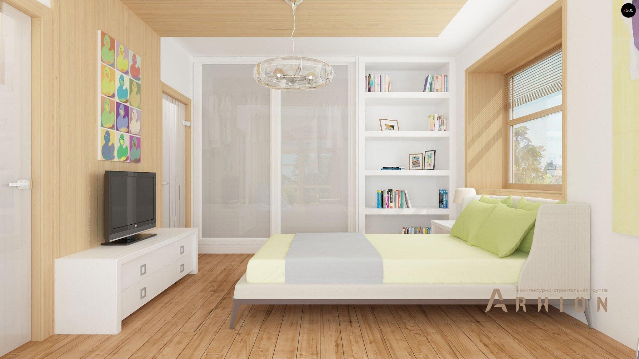 8. Проект двухэтажного дома в современном стиле с четырехскатной, Zx12, площадью - 206 кв c терассой, балконом, гаражом