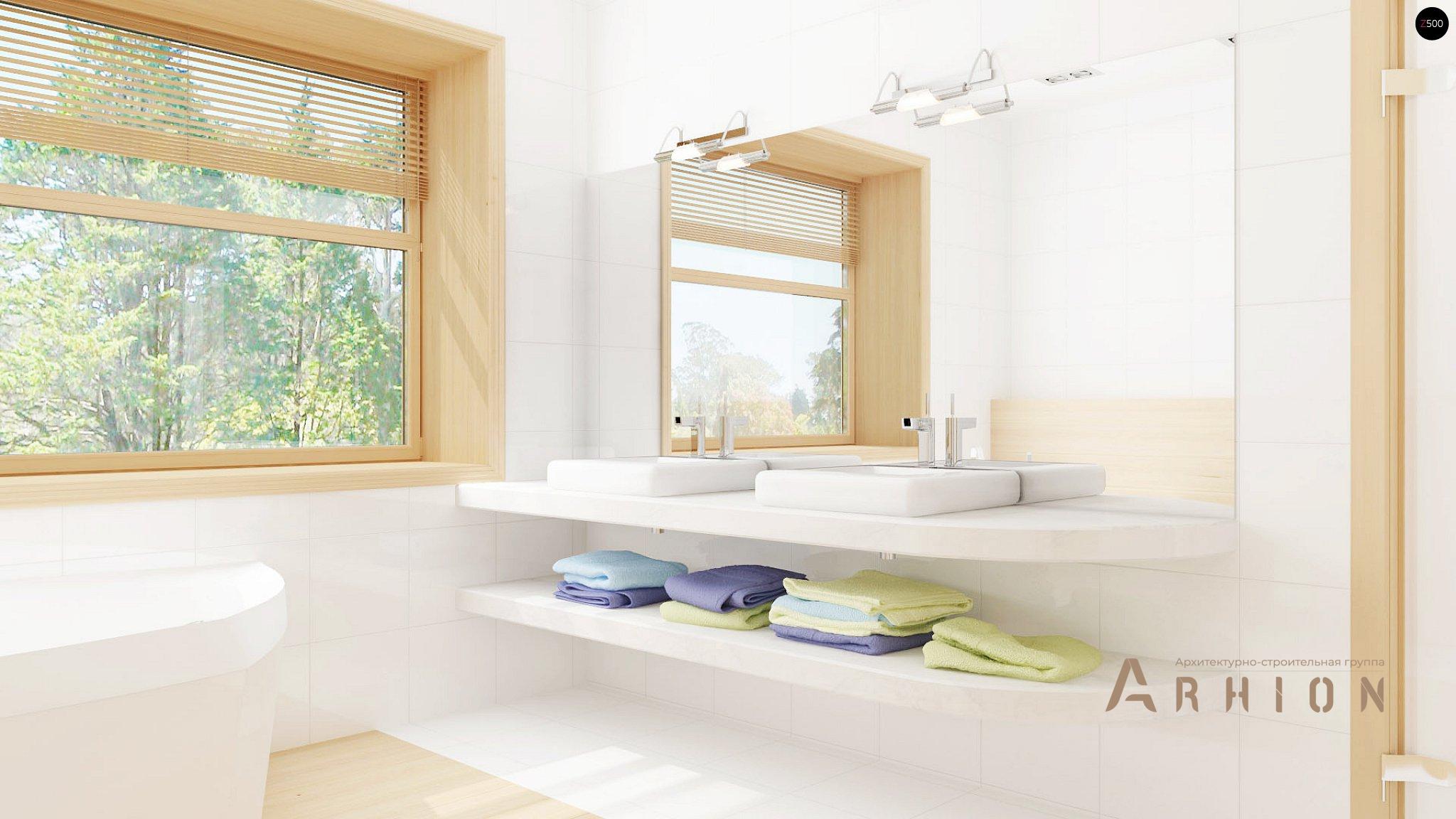 11. Проект двухэтажного дома в современном стиле с четырехскатной, Zx12, площадью - 206 кв c терассой, балконом, гаражом