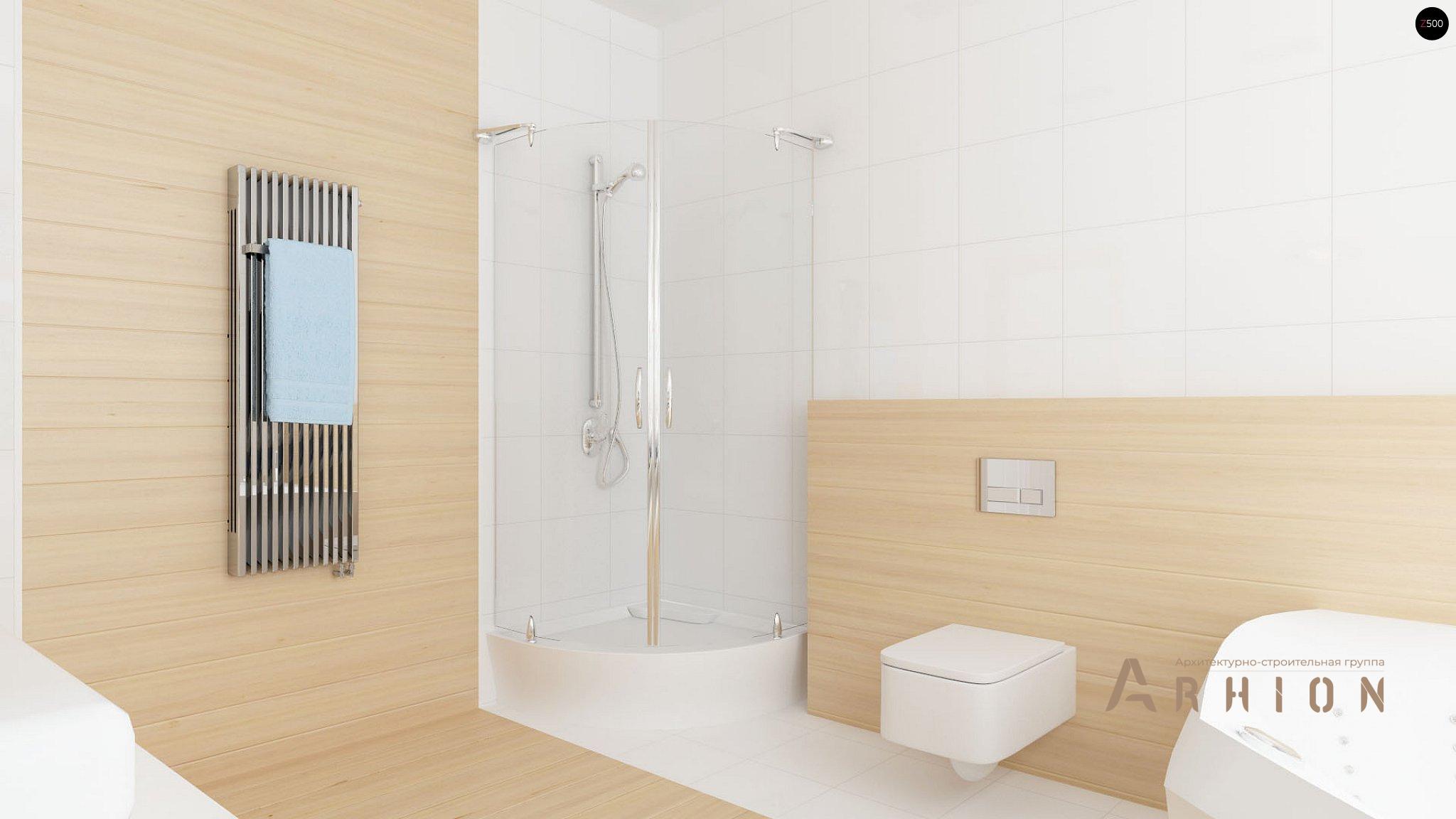 12. Проект двухэтажного дома в современном стиле с четырехскатной, Zx12, площадью - 206 кв c терассой, балконом, гаражом