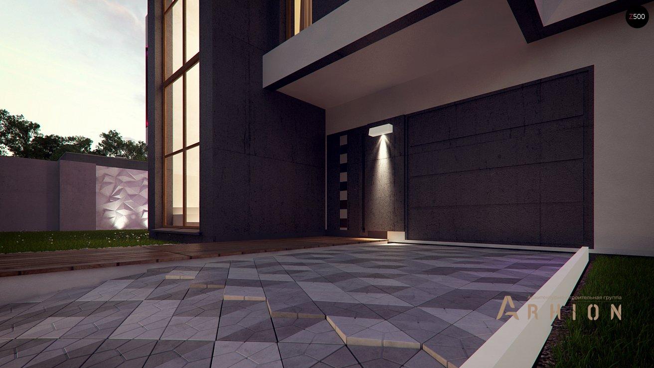 5. Проект двухэтажного дома в стиле хай-тек с плоской кровлей , Zx123, площадью - 237 кв c терассой, балконом, гаражом