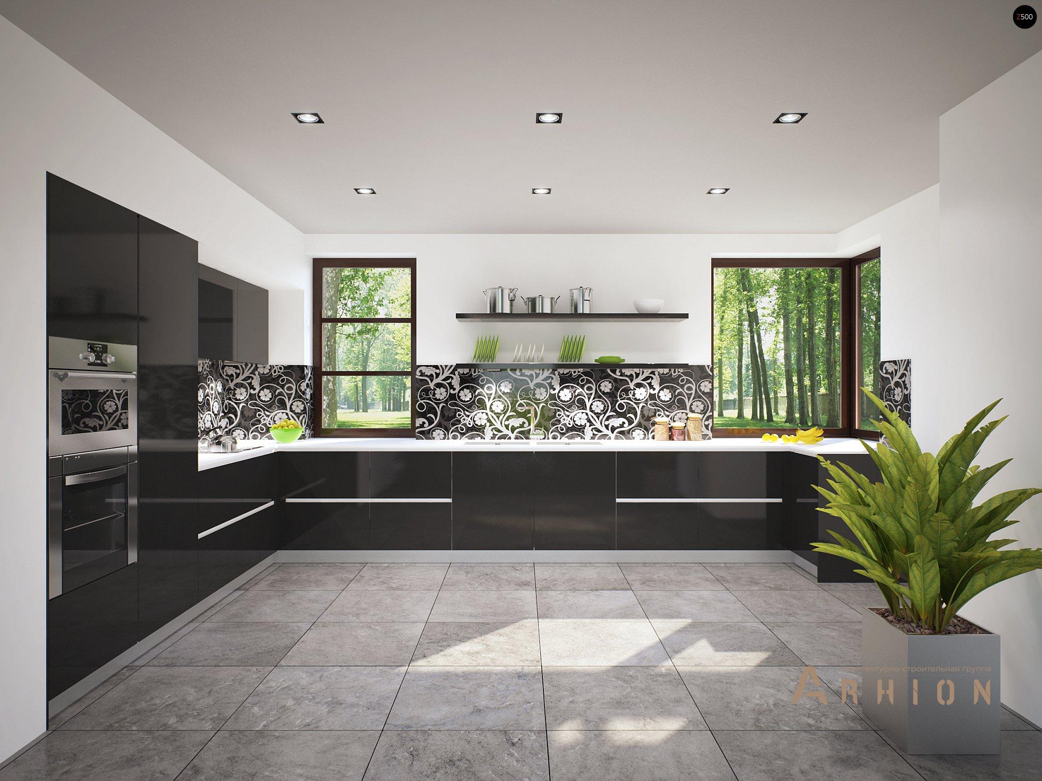 3. Проект двухэтажного дома в стиле хай-тек с плоской кровлей , Zx14, площадью - 238 кв c терассой, балконом, гаражом