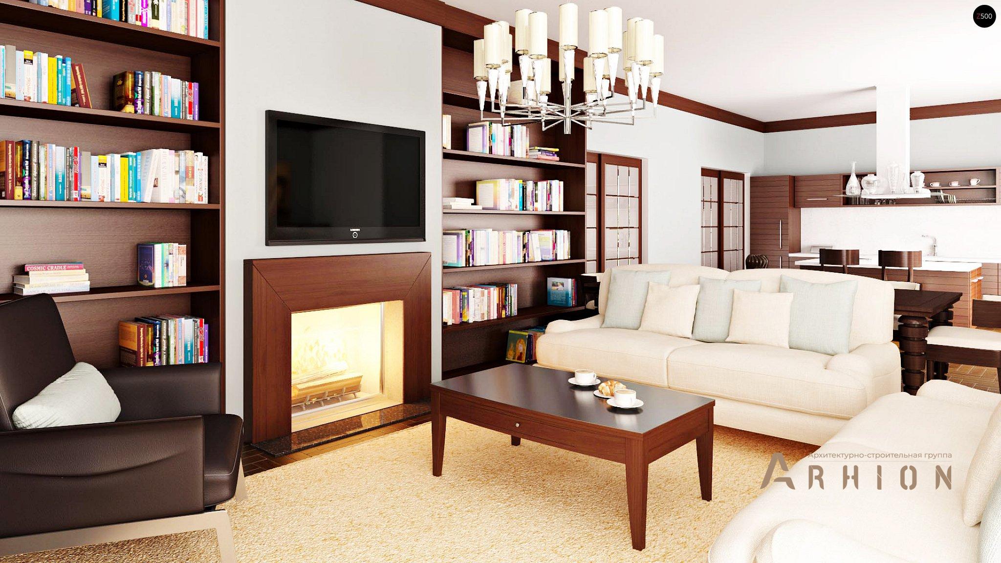 3. Проект двухэтажного дома в стиле хай-тек с плоской кровлей , Zx15, площадью - 295 кв c терассой, гаражом