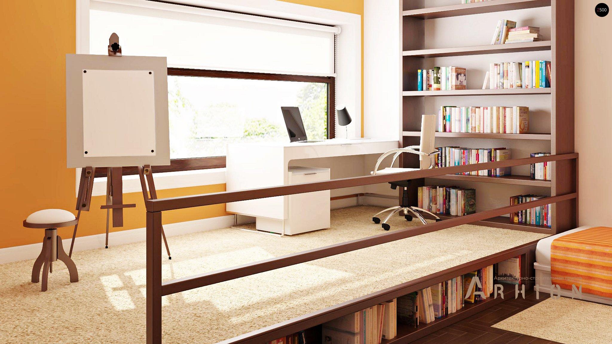 7. Проект двухэтажного дома в стиле хай-тек с плоской кровлей , Zx15, площадью - 295 кв c терассой, гаражом