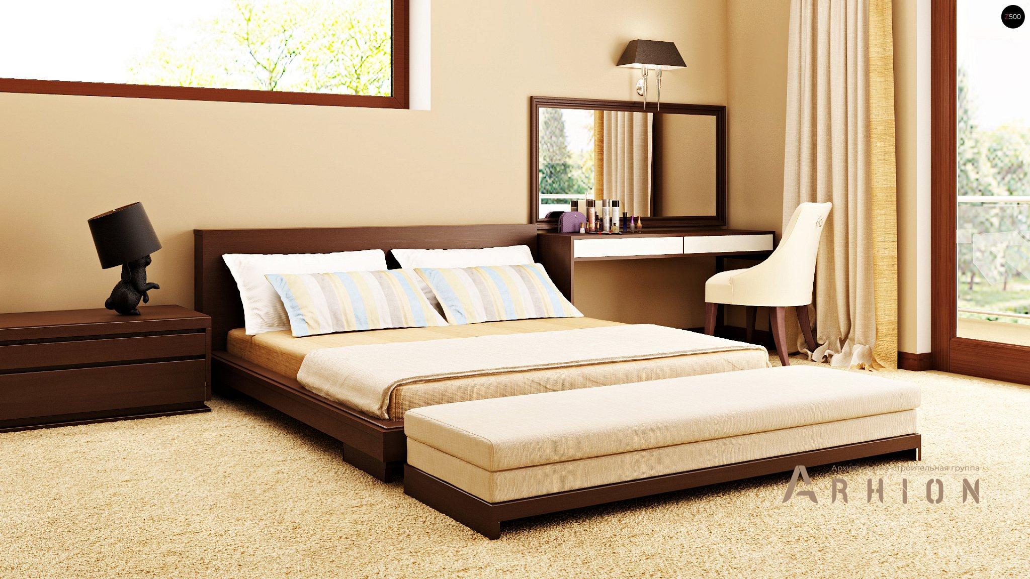 8. Проект двухэтажного дома в стиле хай-тек с плоской кровлей , Zx15, площадью - 295 кв c терассой, гаражом