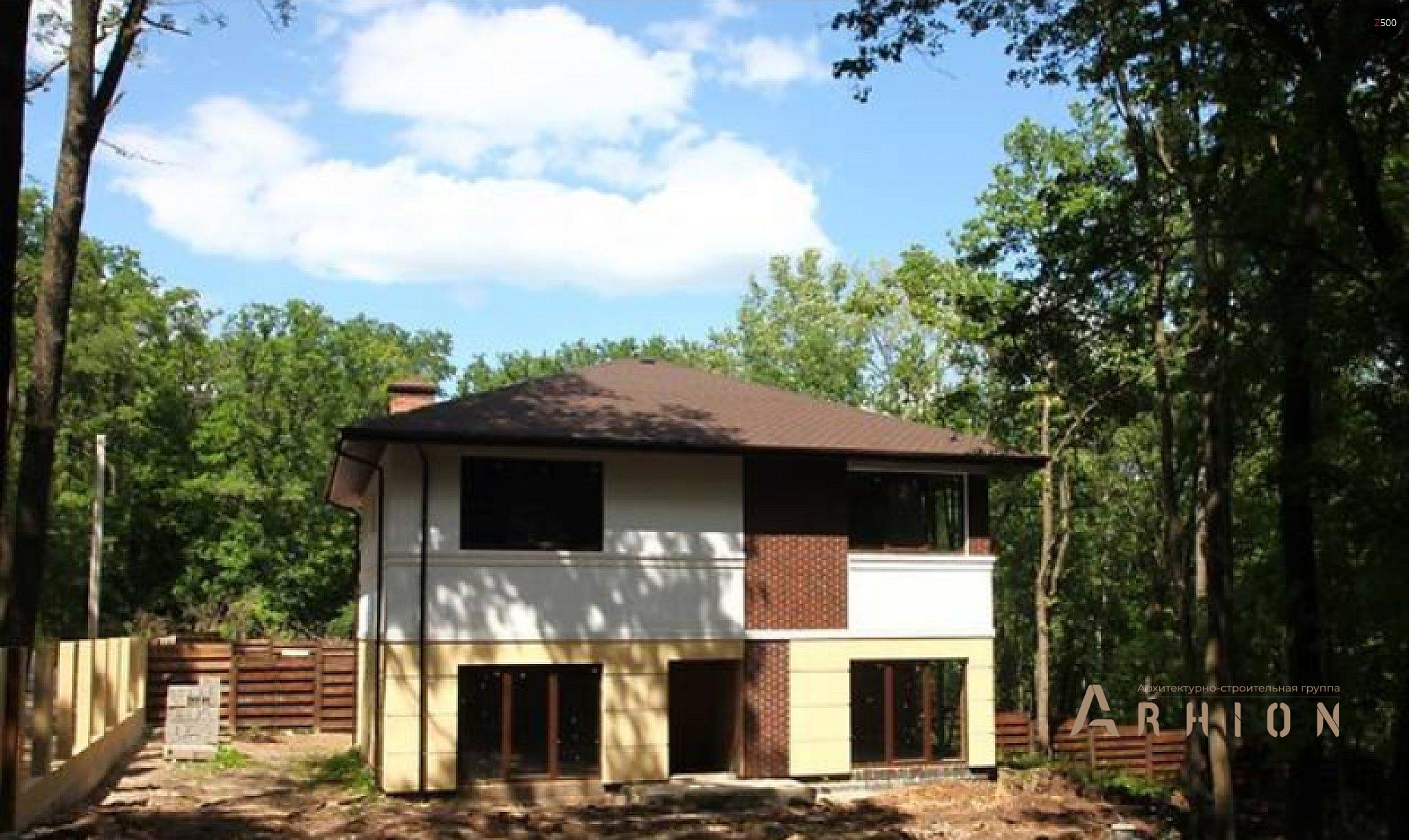 2. Проект двухэтажного дома в современном стиле с четырехскатной, Zx2, площадью - 187 кв c терассой, гаражом, вторым светом