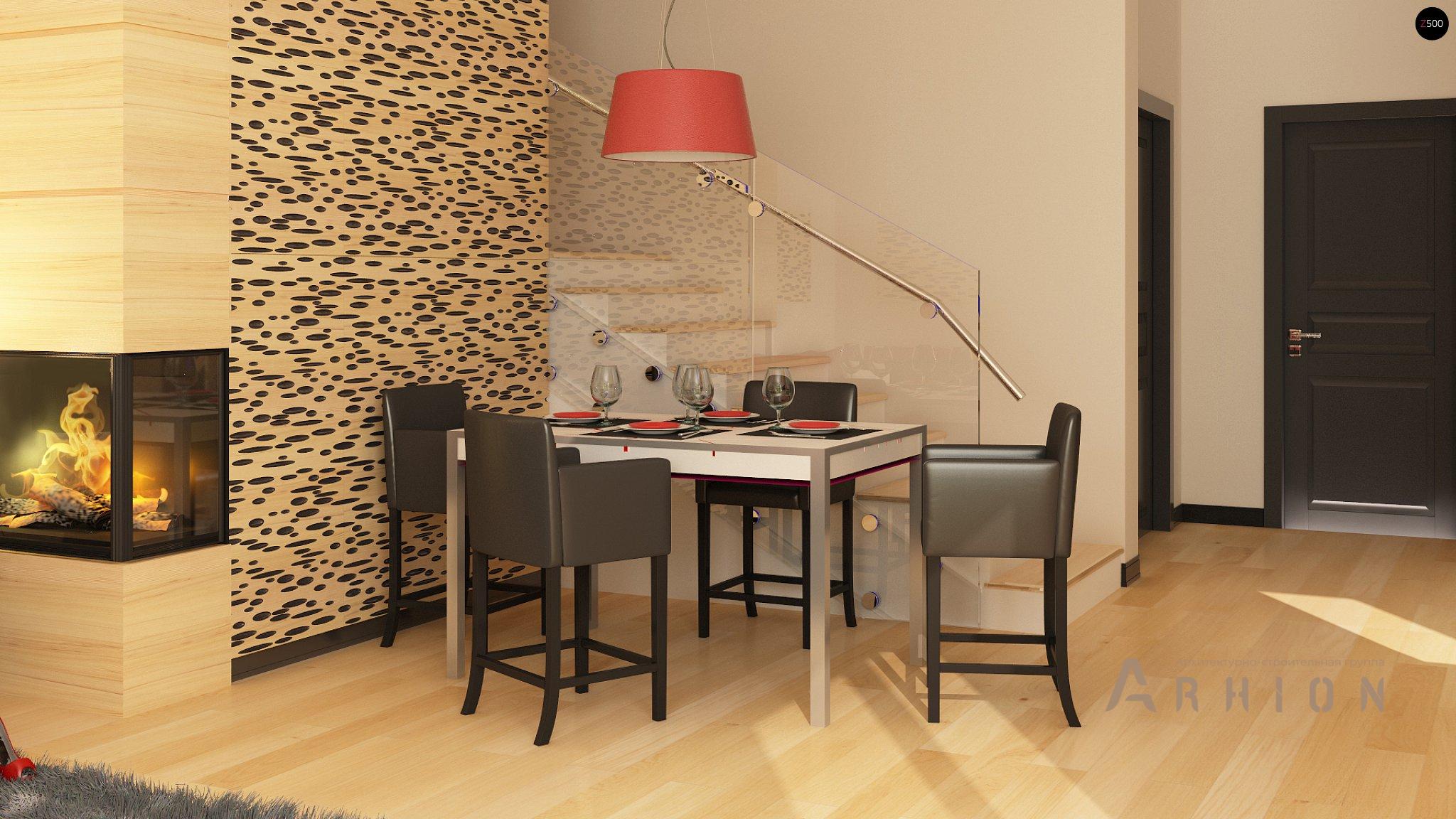 3. Проект двухэтажного дома в современном стиле с четырехскатной, Zx24, площадью - 163 кв c терассой, балконом, гаражом