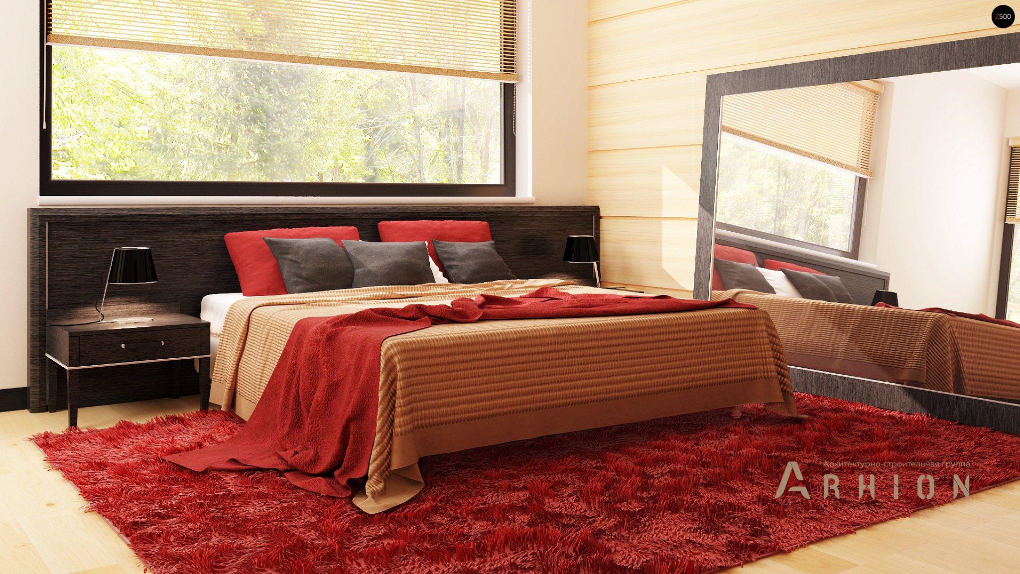 8. Проект двухэтажного дома в современном стиле с четырехскатной, Zx24, площадью - 163 кв c терассой, балконом, гаражом