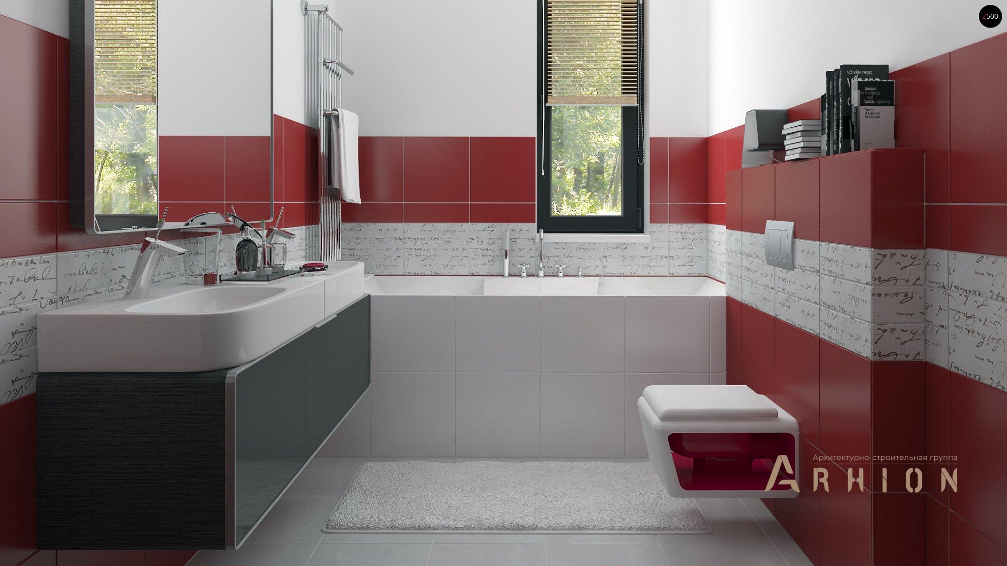 10. Проект двухэтажного дома в современном стиле с четырехскатной, Zx24, площадью - 163 кв c терассой, балконом, гаражом