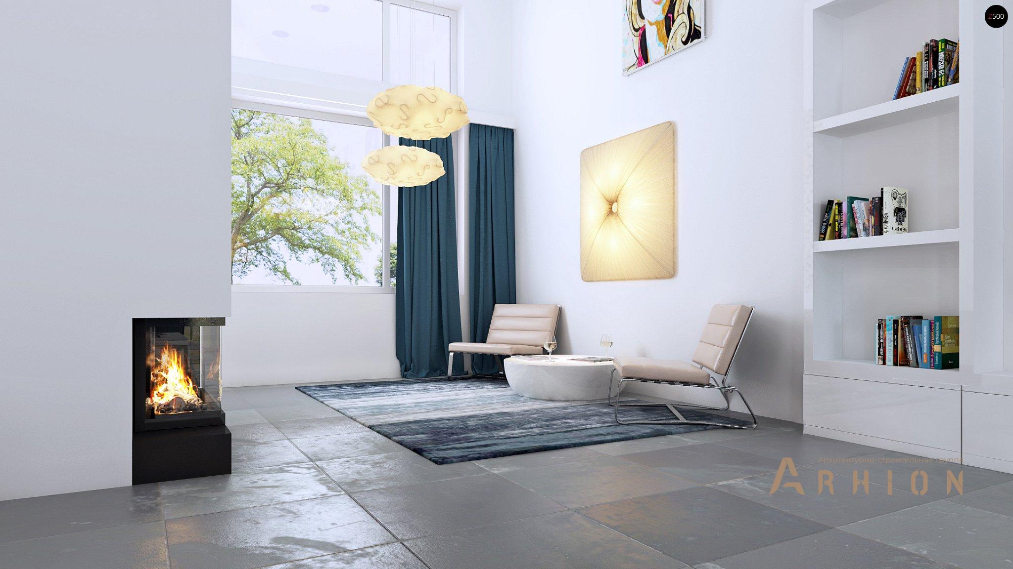 4. Проект одноэтажного дома в стиле лофт с плоской кровлей , Zx34, площадью - 134 кв c терассой