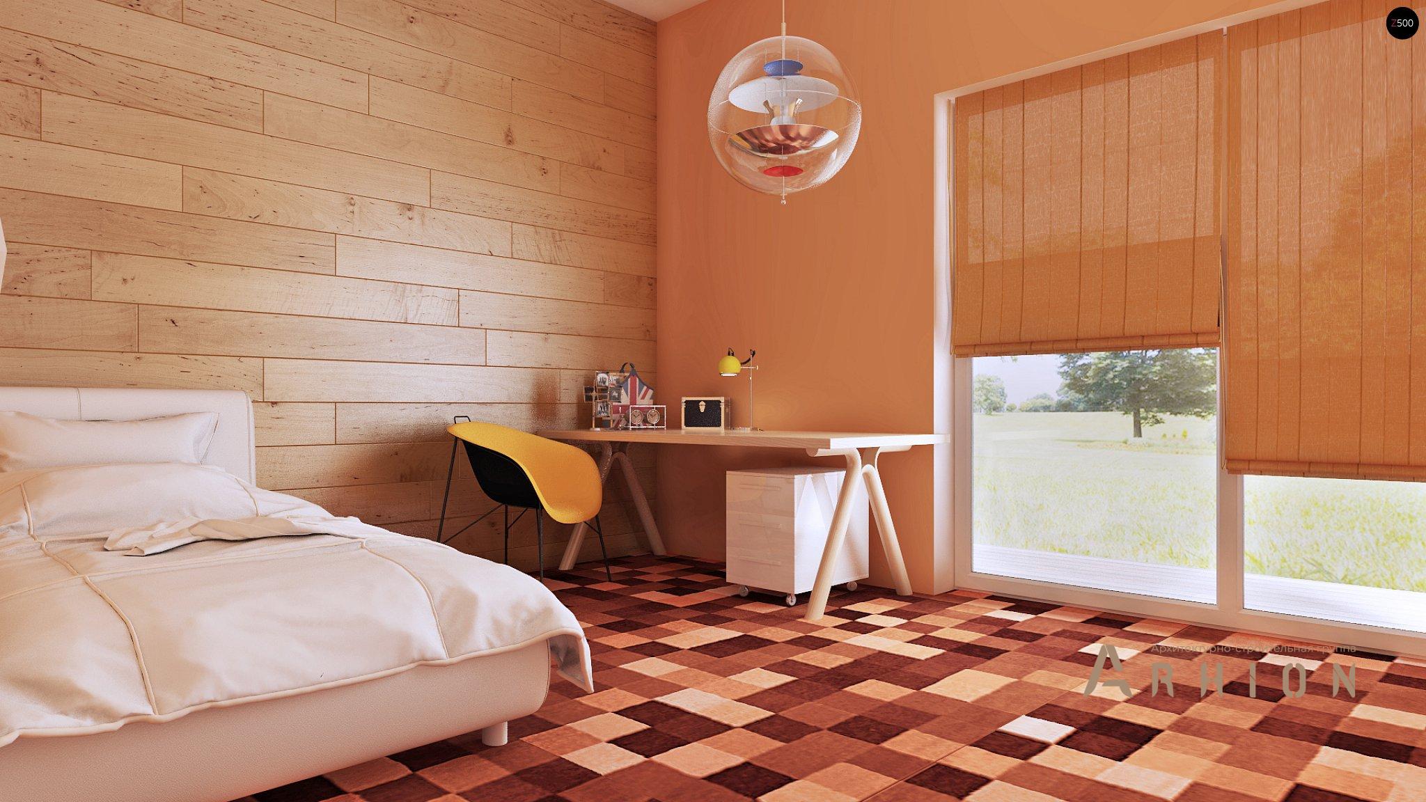 6. Проект одноэтажного дома в стиле лофт с плоской кровлей , Zx34, площадью - 134 кв c терассой