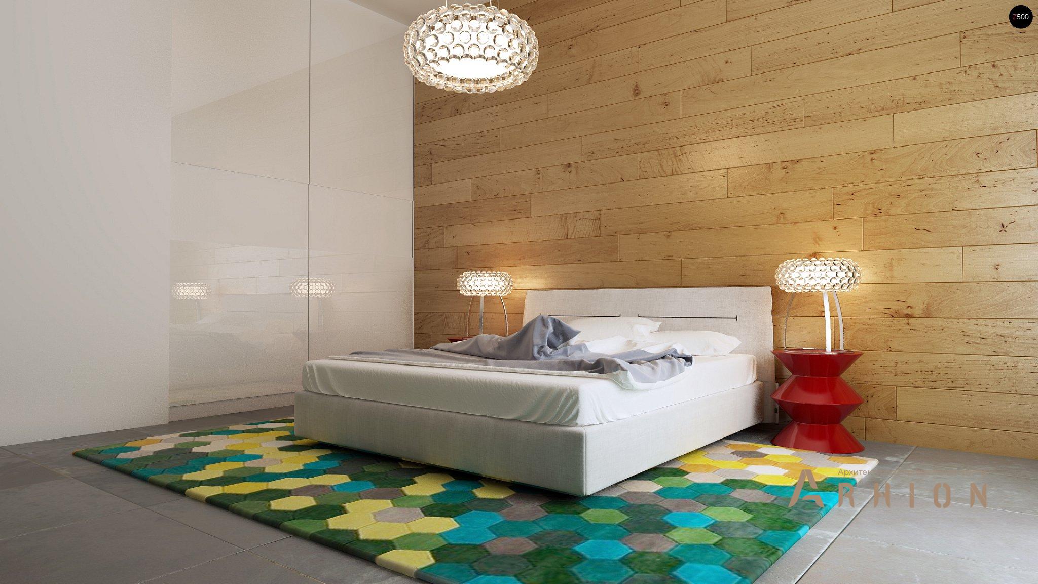 8. Проект одноэтажного дома в стиле лофт с плоской кровлей , Zx34, площадью - 134 кв c терассой