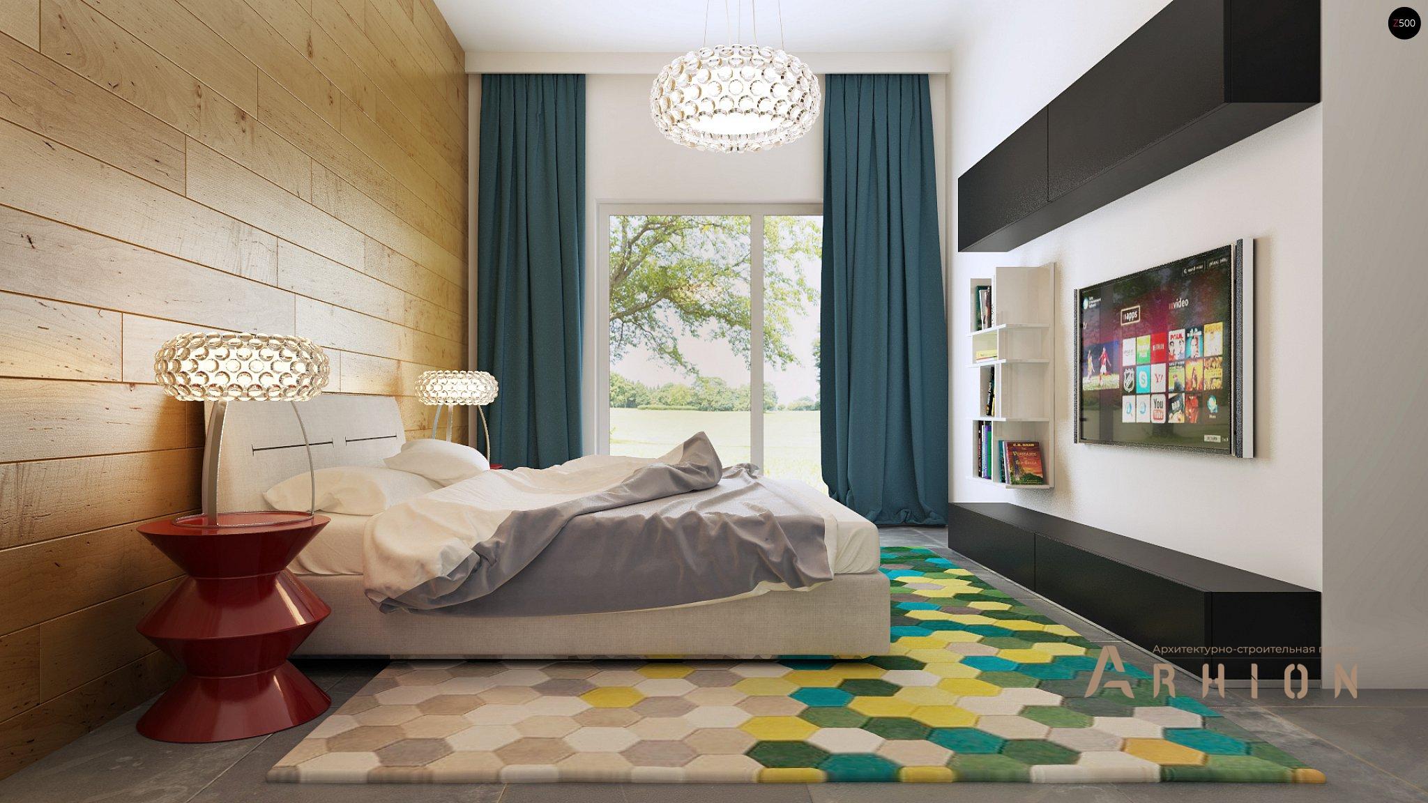 9. Проект одноэтажного дома в стиле лофт с плоской кровлей , Zx34, площадью - 134 кв c терассой