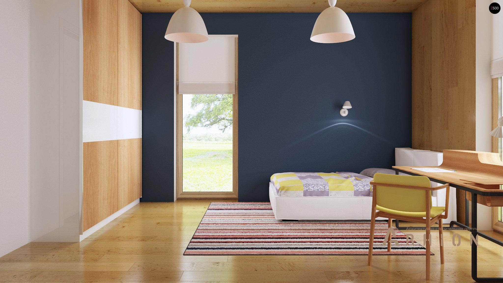 7. Проект одноэтажного дома в стиле хай-тек с плоской кровлей , Zx35, площадью - 114 кв c терассой