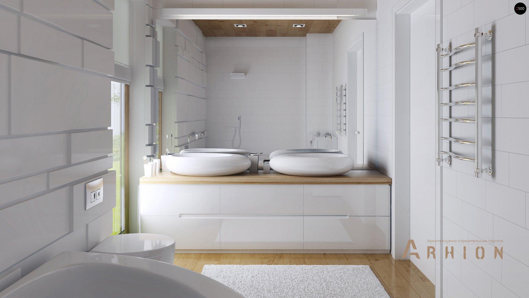 10. Проект одноэтажного дома в стиле хай-тек с плоской кровлей , Zx35, площадью - 114 кв c терассой