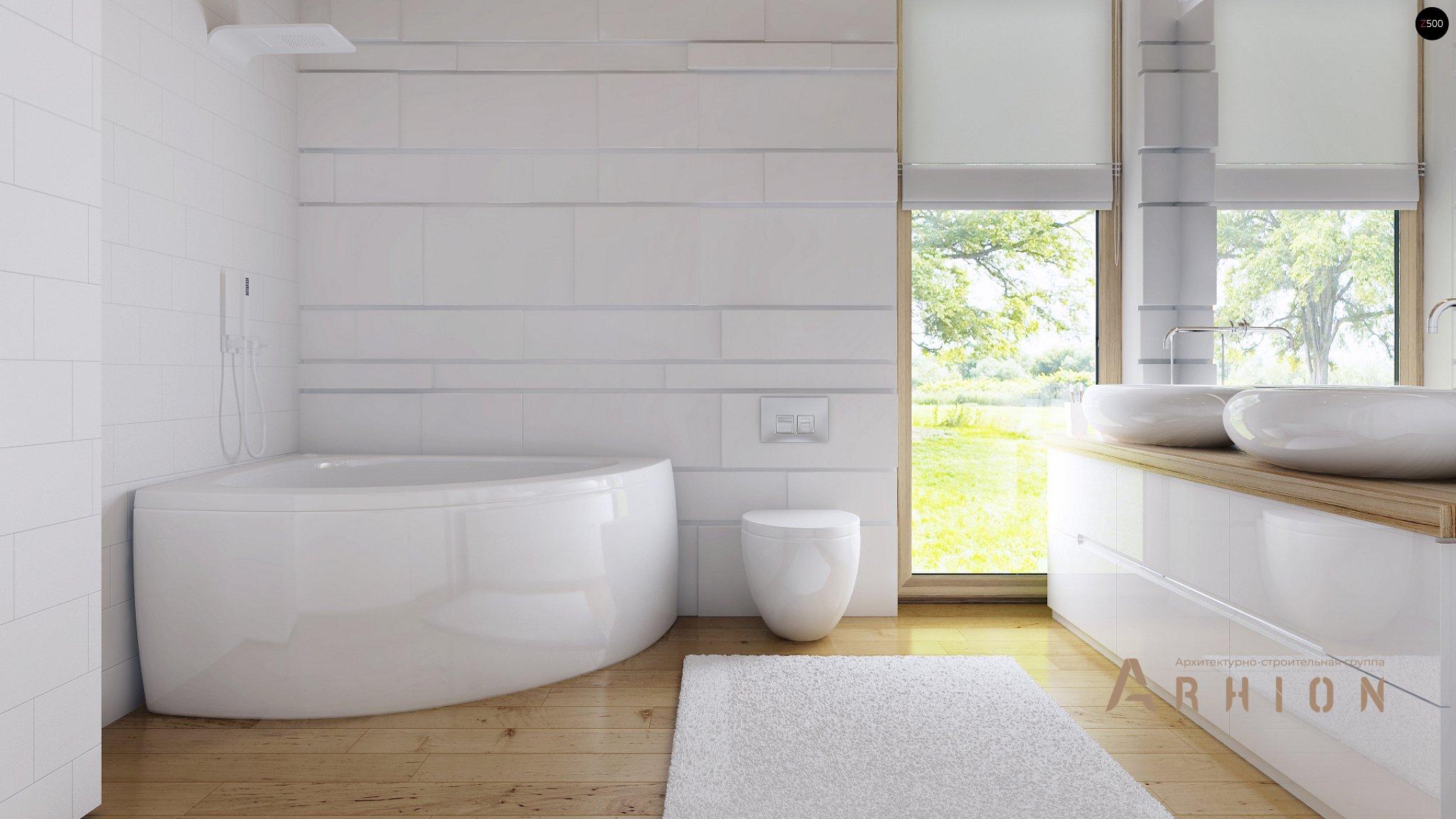 11. Проект одноэтажного дома в стиле хай-тек с плоской кровлей , Zx35, площадью - 114 кв c терассой