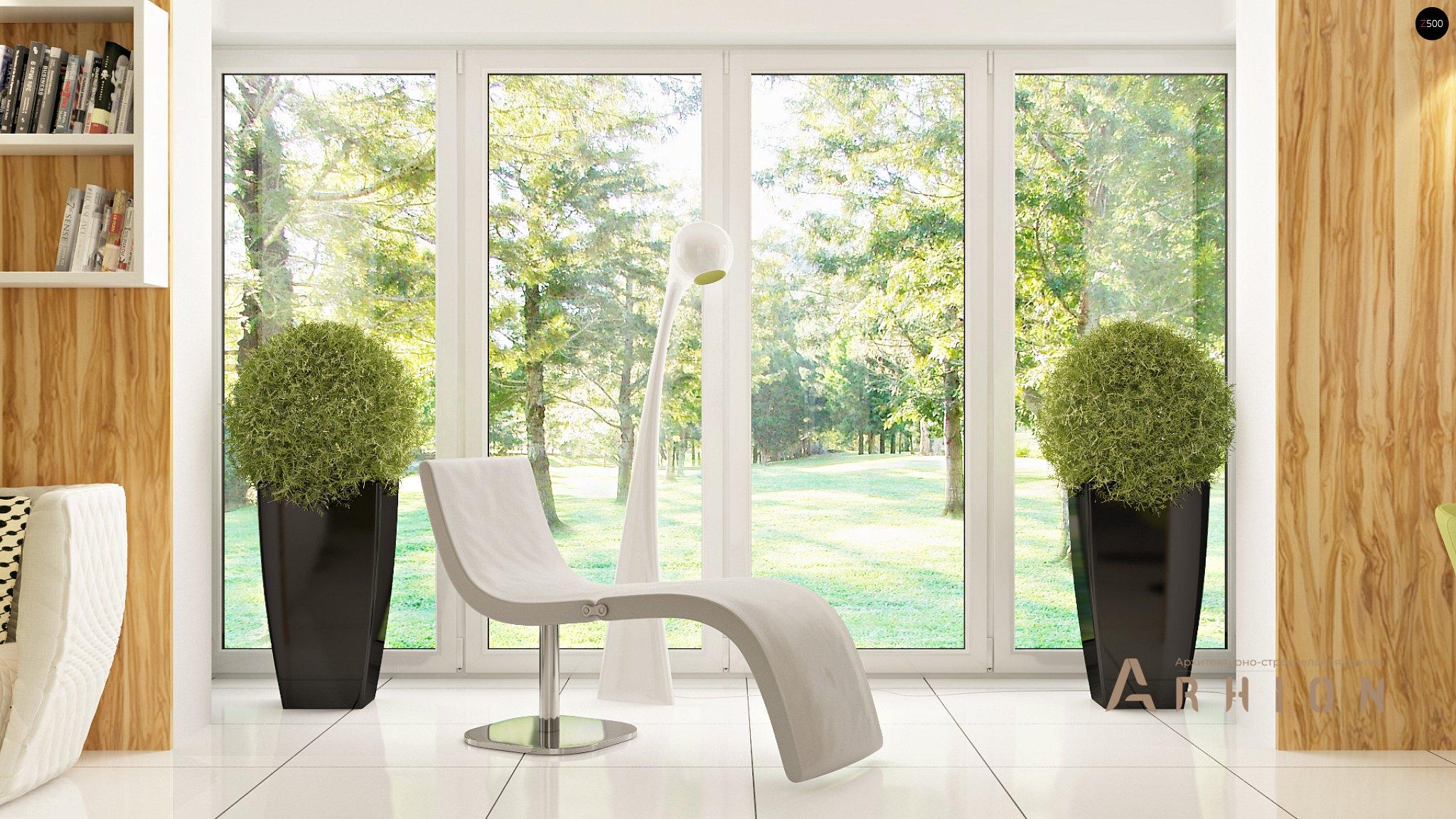 4. Проект одноэтажного дома в стиле барн с двускатной кровлей, Zx44, площадью - 177 кв c мансардой, терассой, балконом, гаражом, эркером