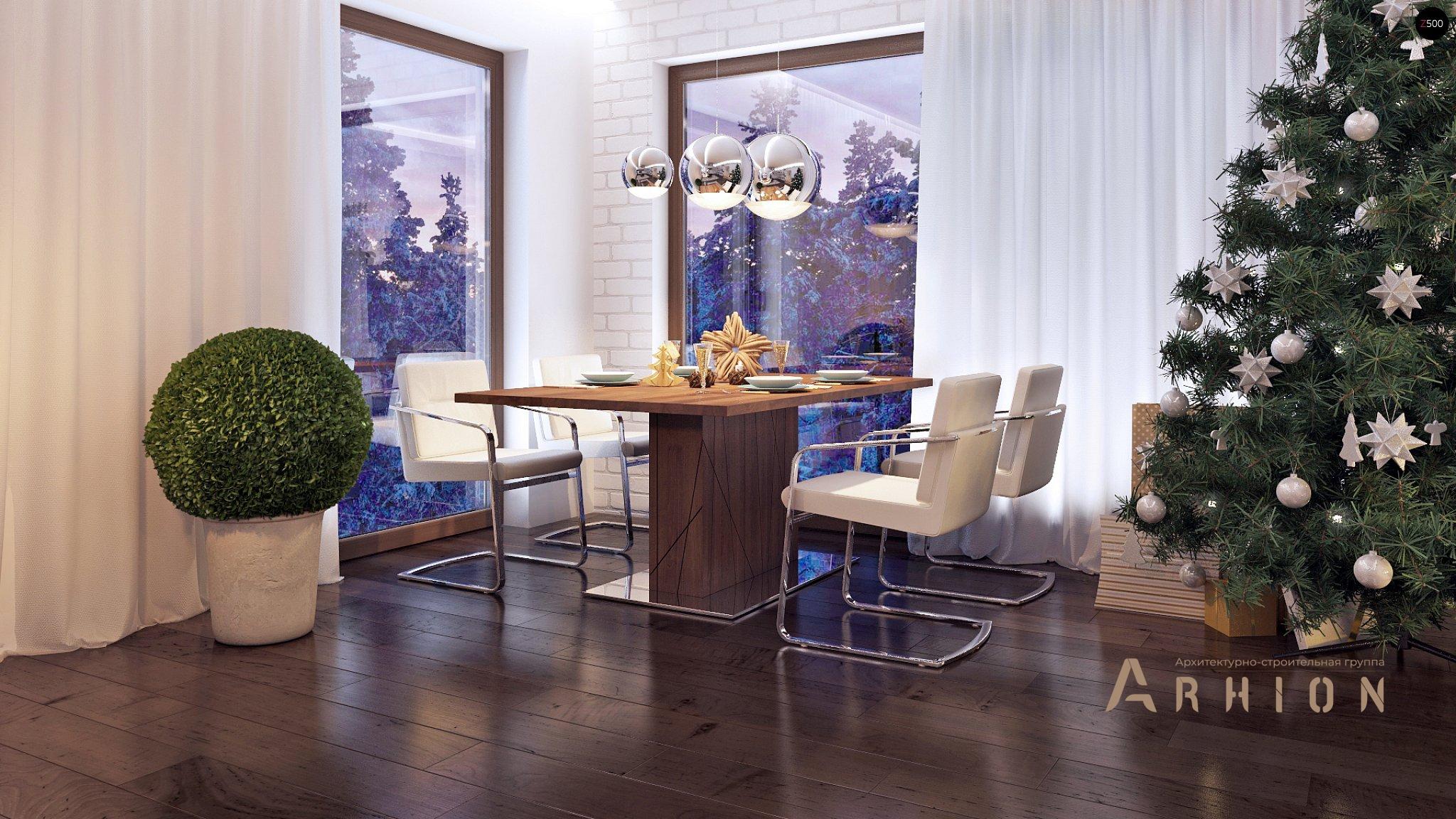 2. Проект двухэтажного дома в стиле минимализм с плоской кровлей , Zx45, площадью - 190 кв c терассой, балконом, гаражом