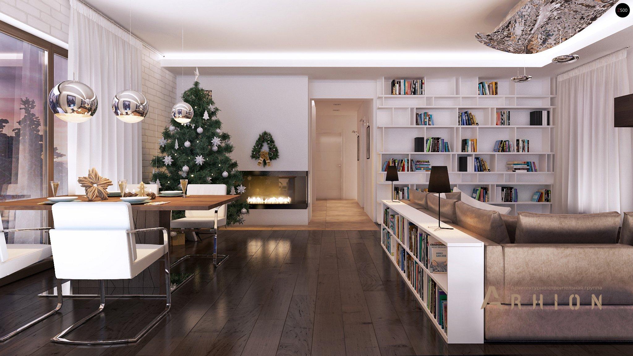 5. Проект двухэтажного дома в стиле минимализм с плоской кровлей , Zx45, площадью - 190 кв c терассой, балконом, гаражом