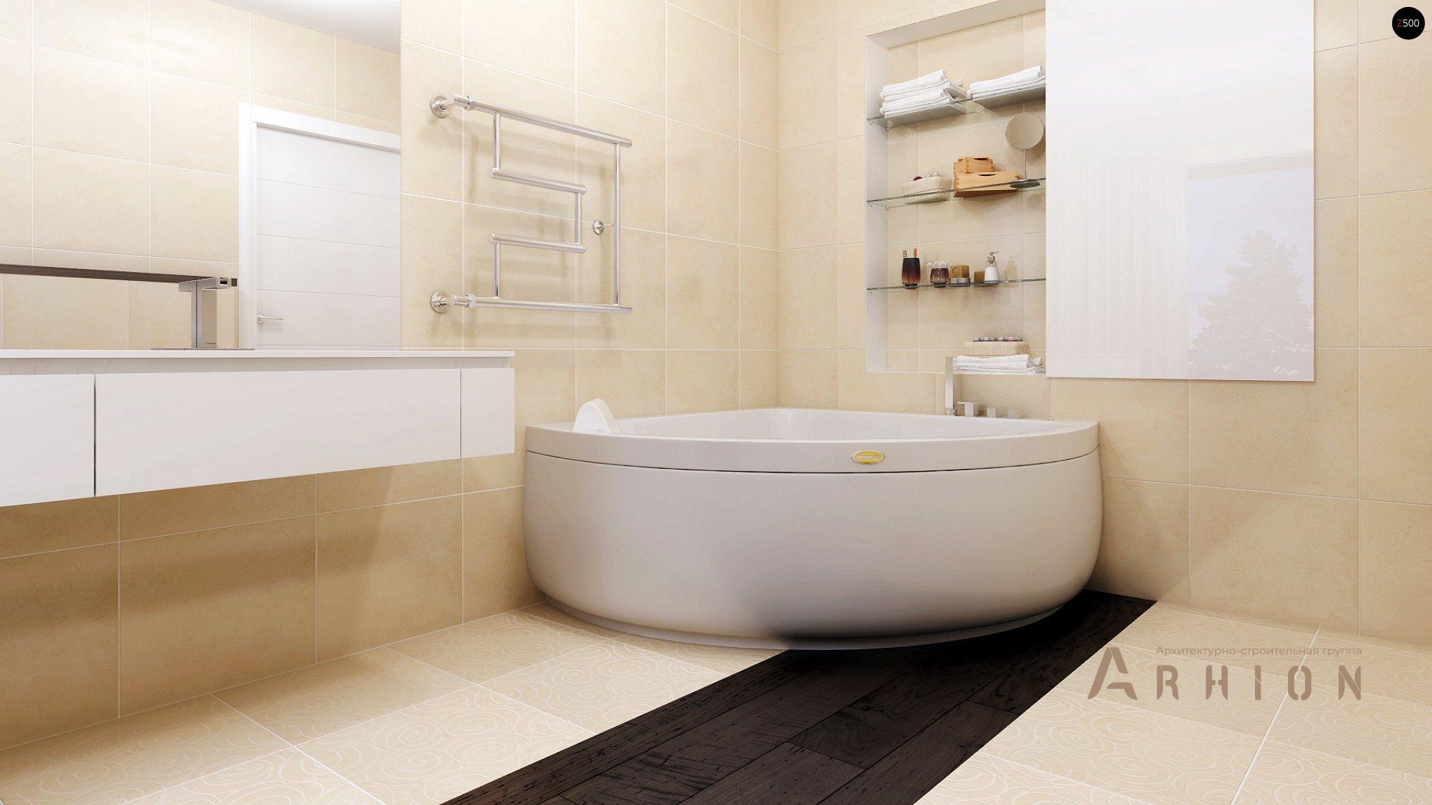 9. Проект двухэтажного дома в стиле минимализм с плоской кровлей , Zx45, площадью - 190 кв c терассой, балконом, гаражом