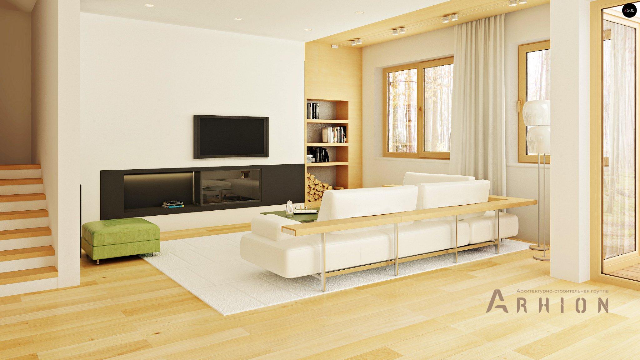 4. Проект двухэтажного дома в современном стиле с четырехскатной, Zx47, площадью - 134 кв