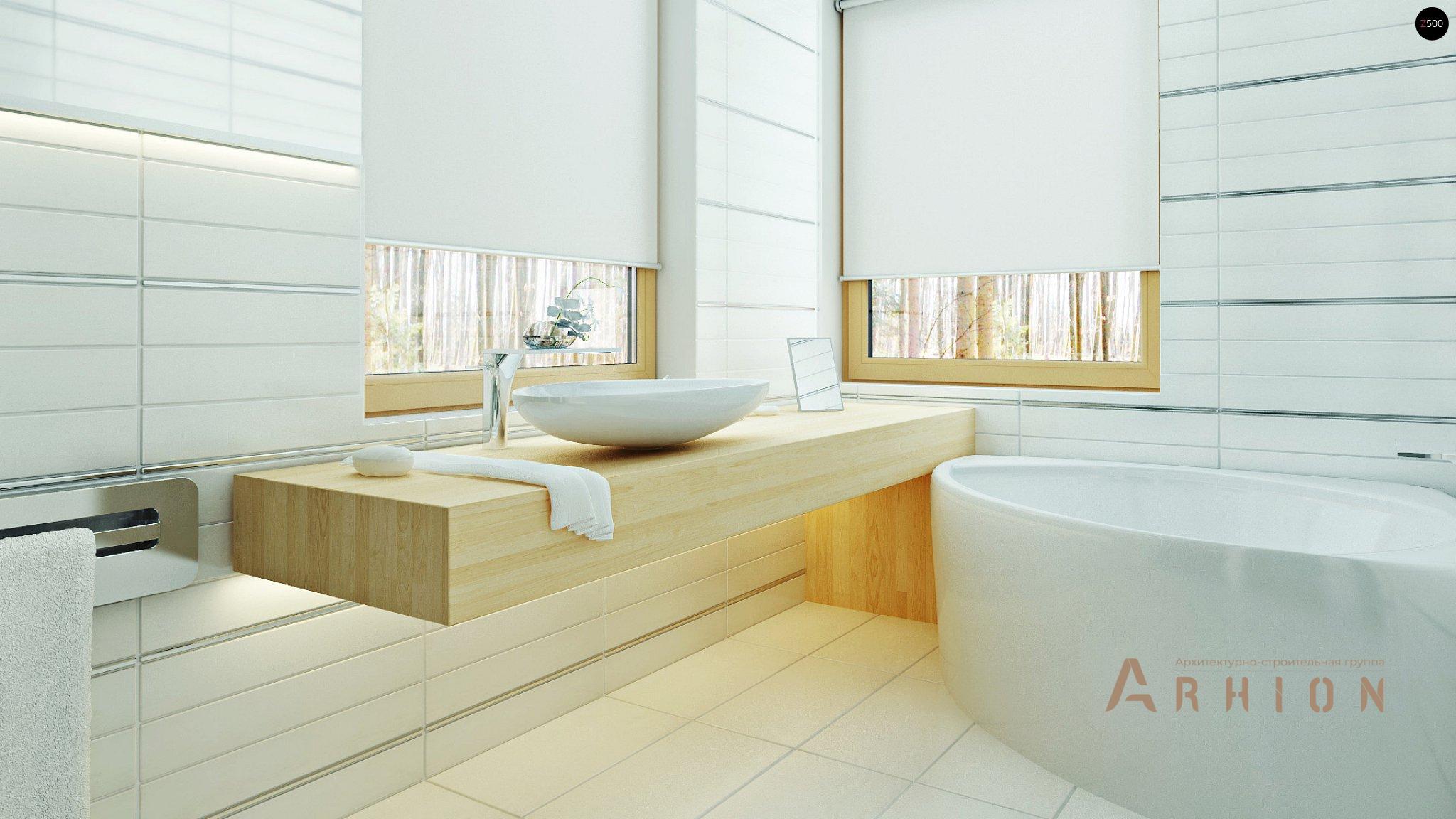 10. Проект двухэтажного дома в современном стиле с четырехскатной, Zx47, площадью - 134 кв