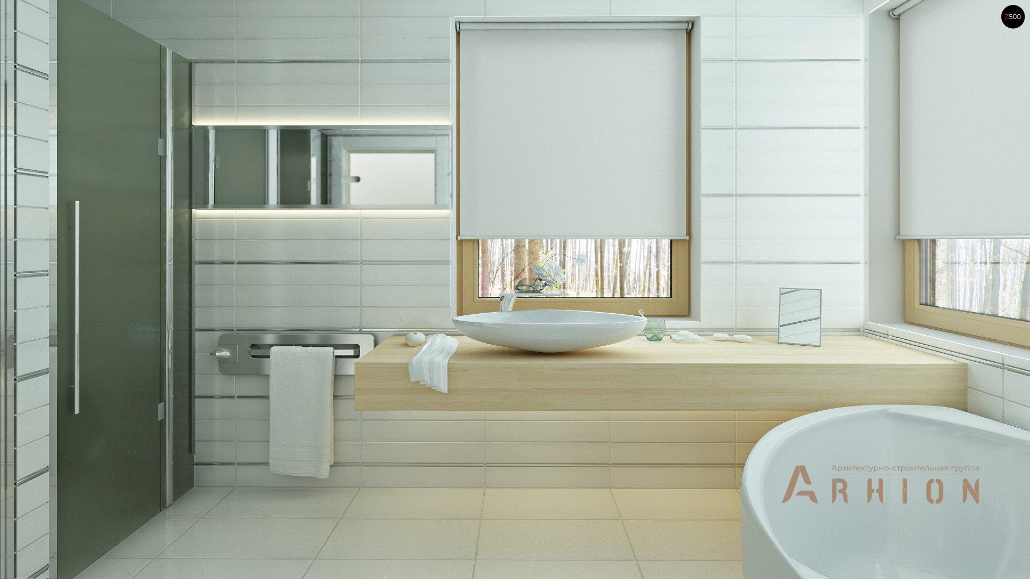 11. Проект двухэтажного дома в современном стиле с четырехскатной, Zx47, площадью - 134 кв