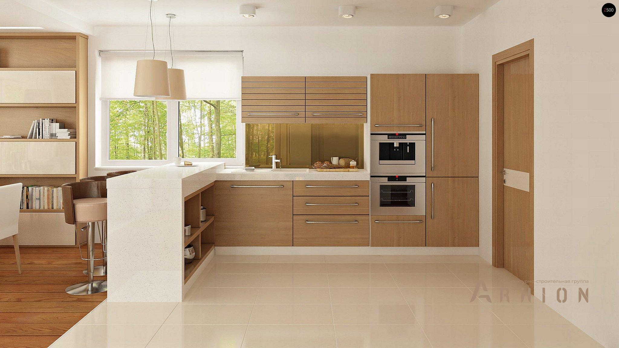 6. Проект одноэтажного дома в стиле барн с двускатной кровлей, Zx48, площадью - 248 кв c мансардой, терассой, гаражом