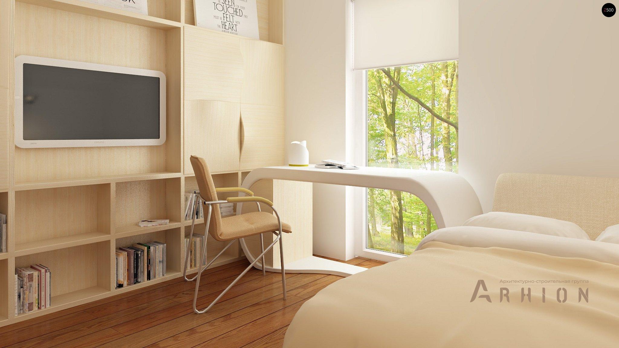 8. Проект одноэтажного дома в стиле барн с двускатной кровлей, Zx48, площадью - 248 кв c мансардой, терассой, гаражом