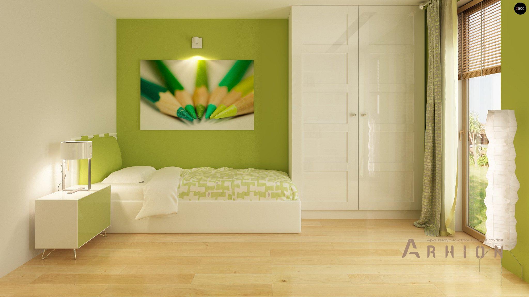 7. Проект одноэтажного дома в стиле минимализм с плоской кровлей , Zx49, площадью - 159 кв c терассой, гаражом